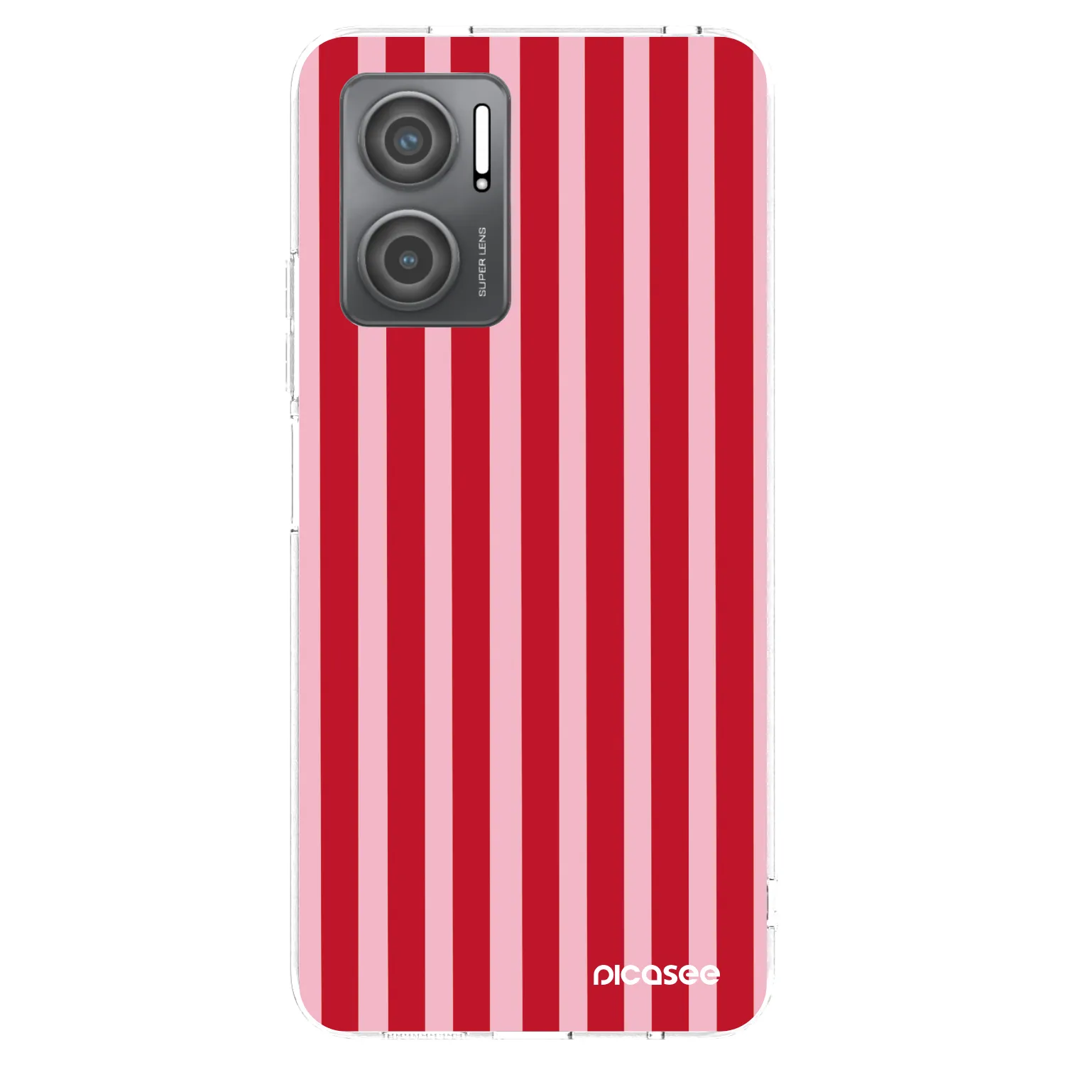 Picasee átlátszó szilikon tok az alábbi mobiltelefonokra Xiaomi Redmi 10 5G - Lines red