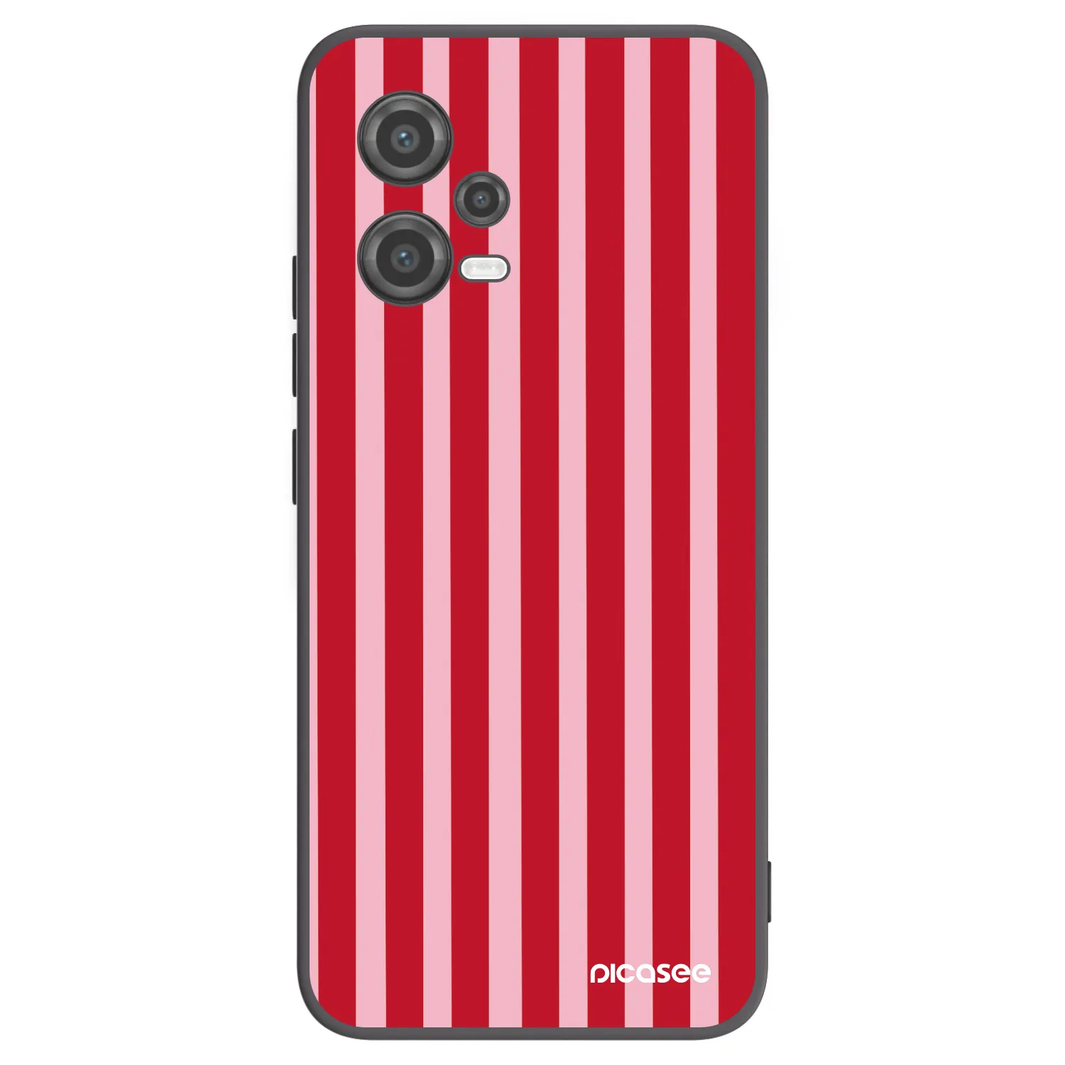 Picasee fekete szilikon tok az alábbi mobiltelefonokra Xiaomi Poco X5 - Lines red