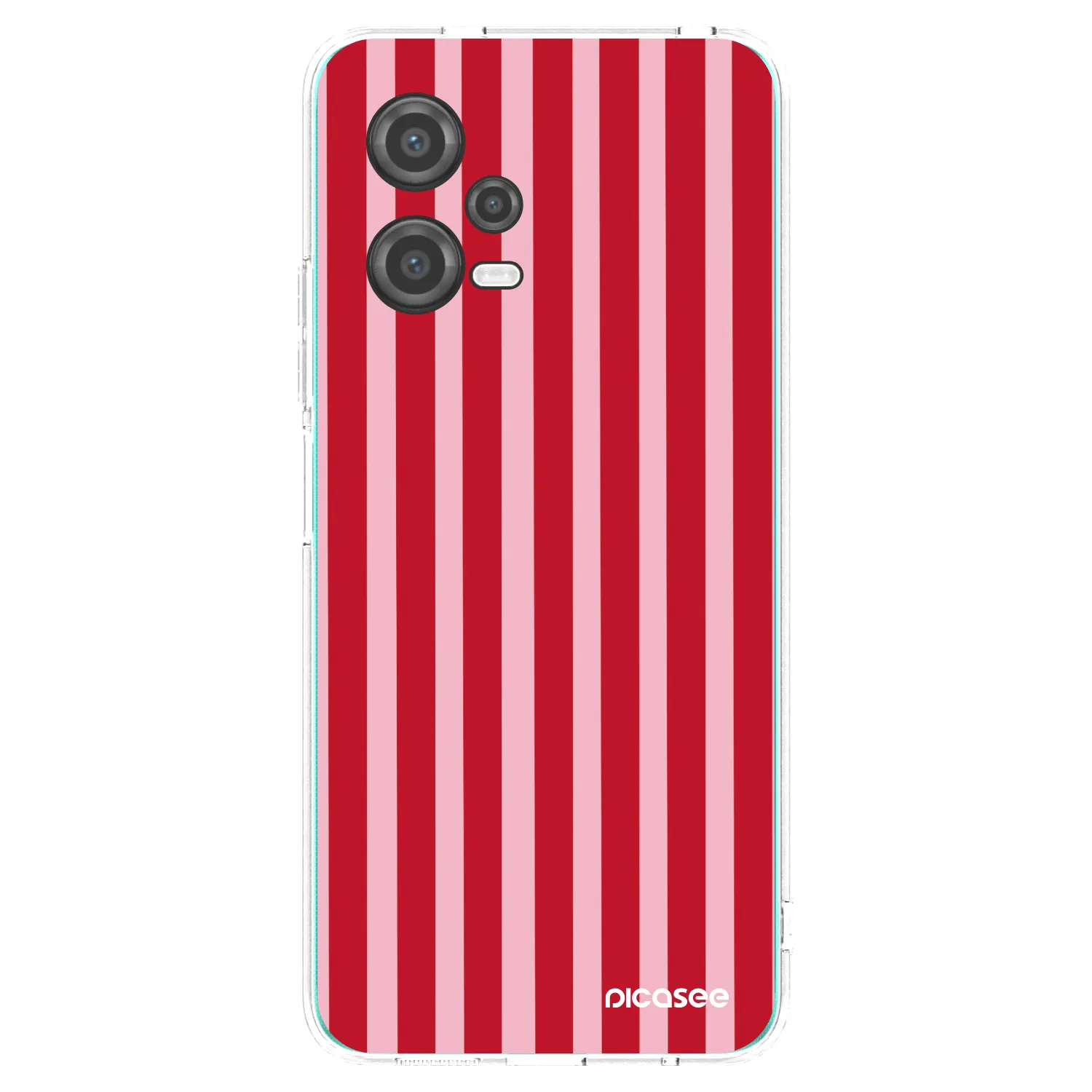 Picasee átlátszó szilikon tok az alábbi mobiltelefonokra Xiaomi Poco X5 - Lines red