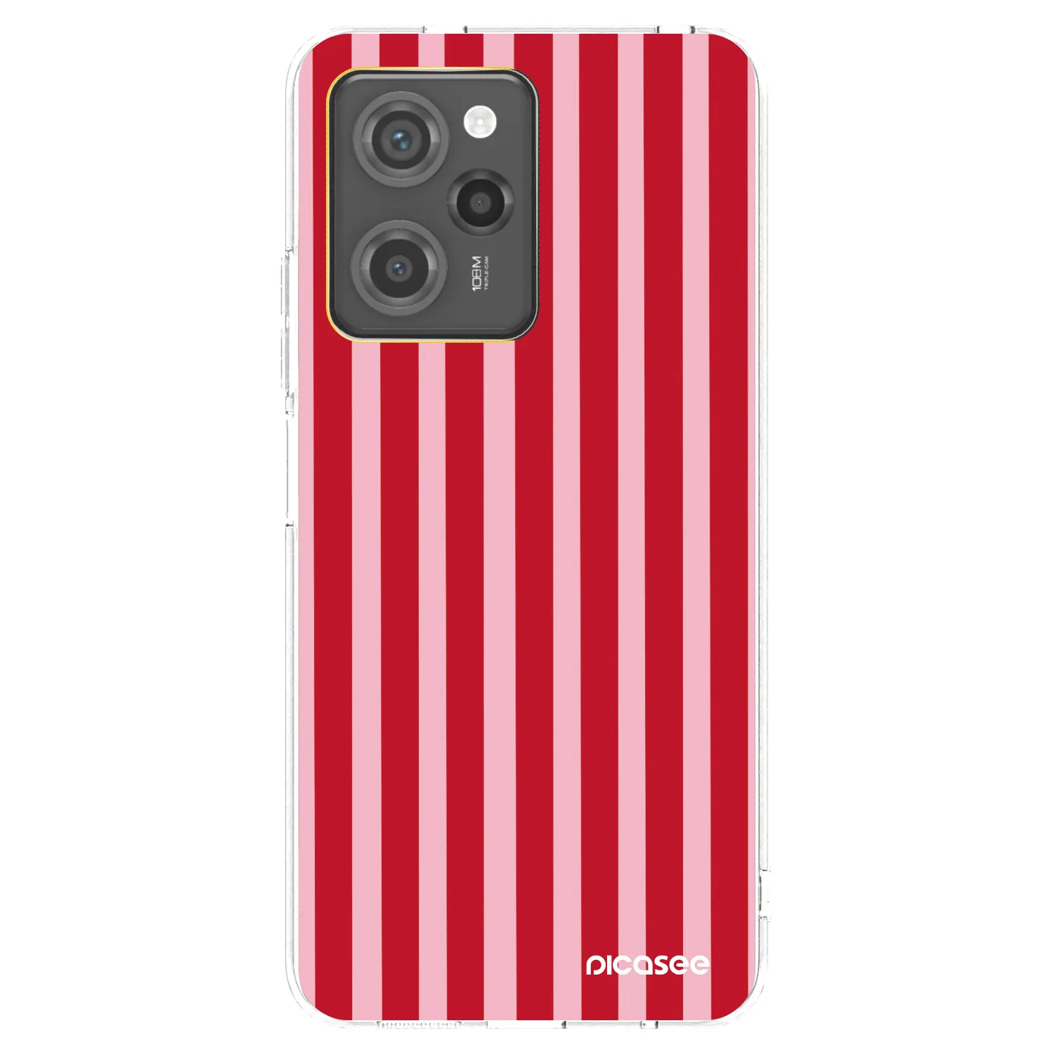Picasee fekete szilikon tok az alábbi mobiltelefonokra Xiaomi Poco X5 Pro - Lines red