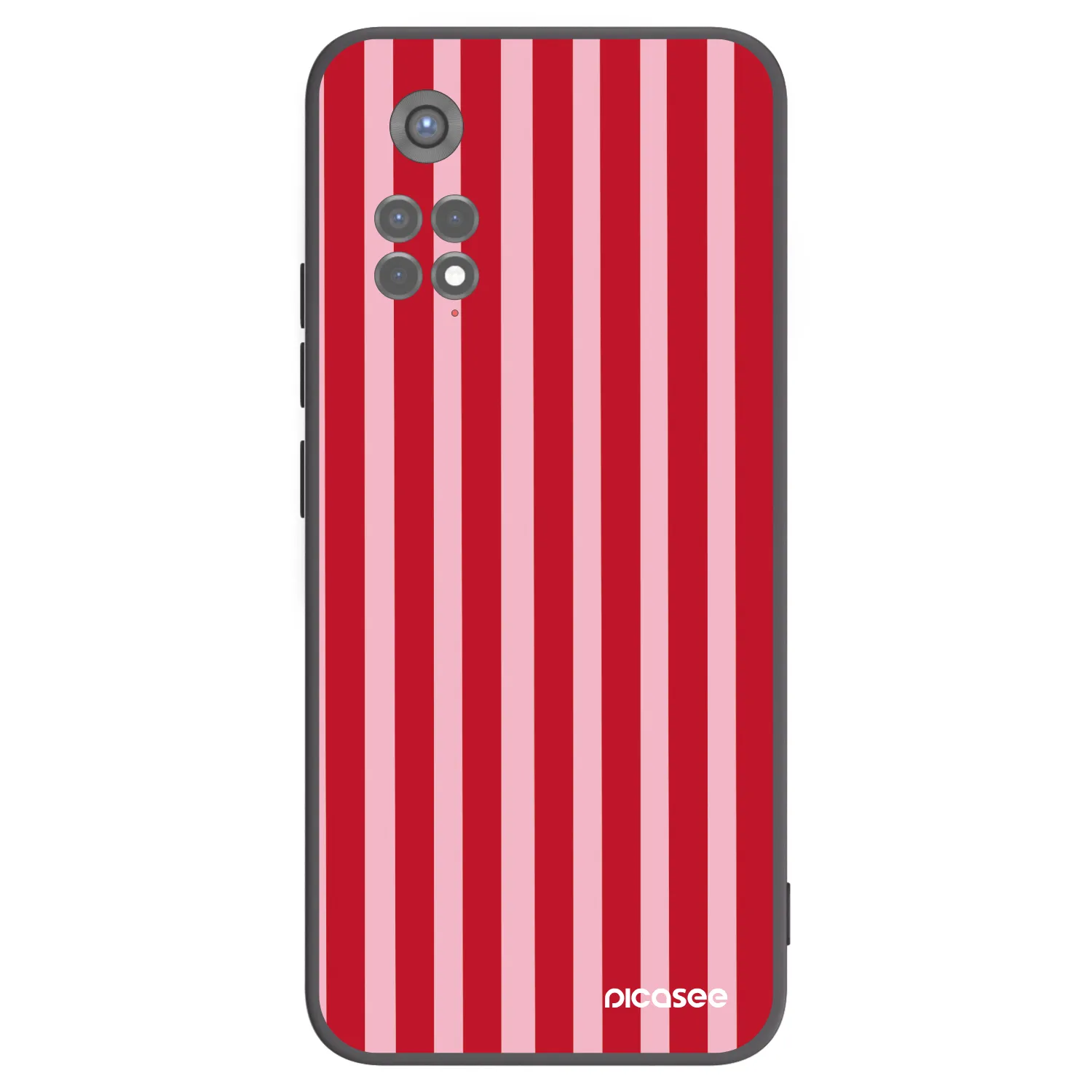 Picasee fekete szilikon tok az alábbi mobiltelefonokra Xiaomi Redmi Note 11S 5G - Lines red