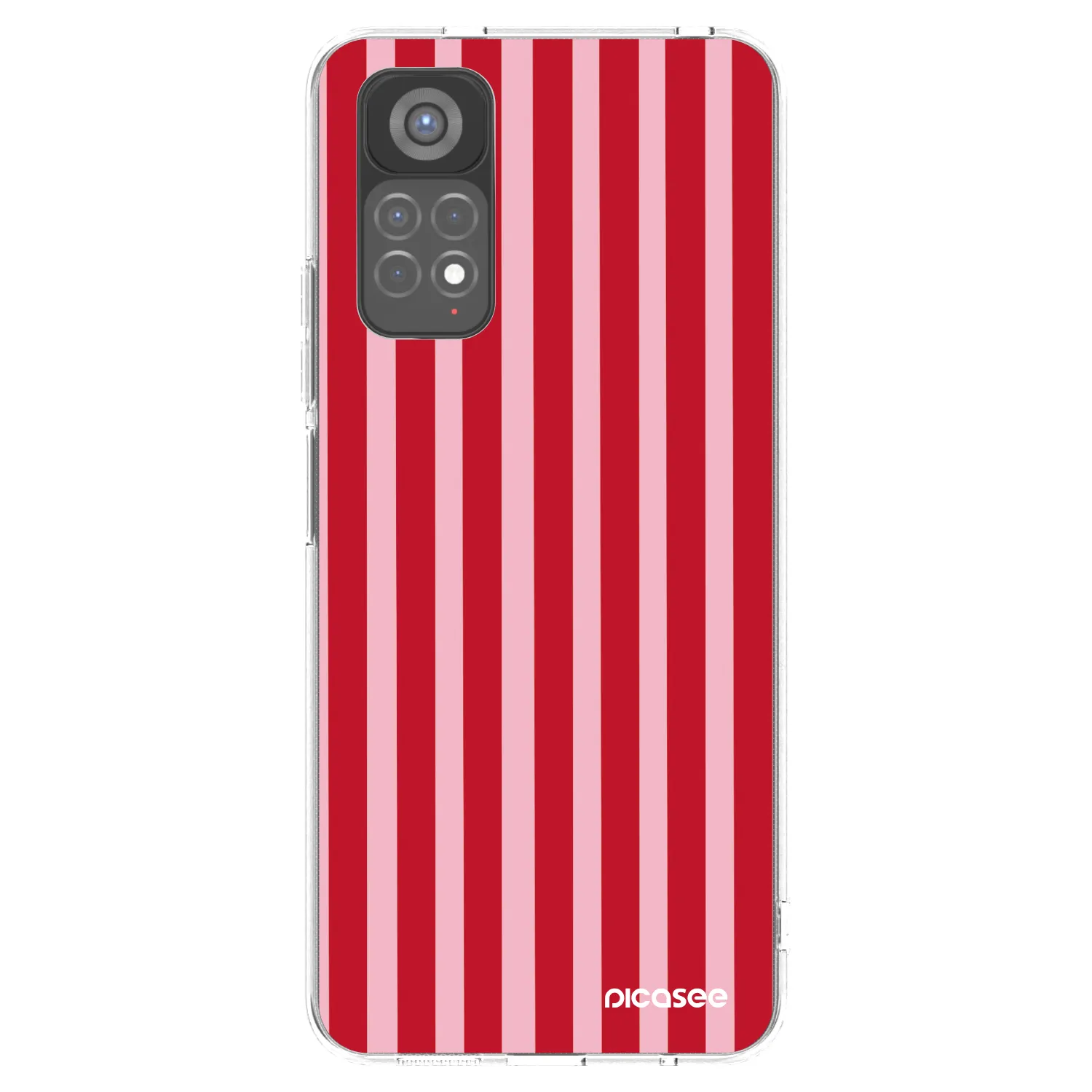 Picasee átlátszó szilikon tok az alábbi mobiltelefonokra Xiaomi Redmi Note 11S 5G - Lines red
