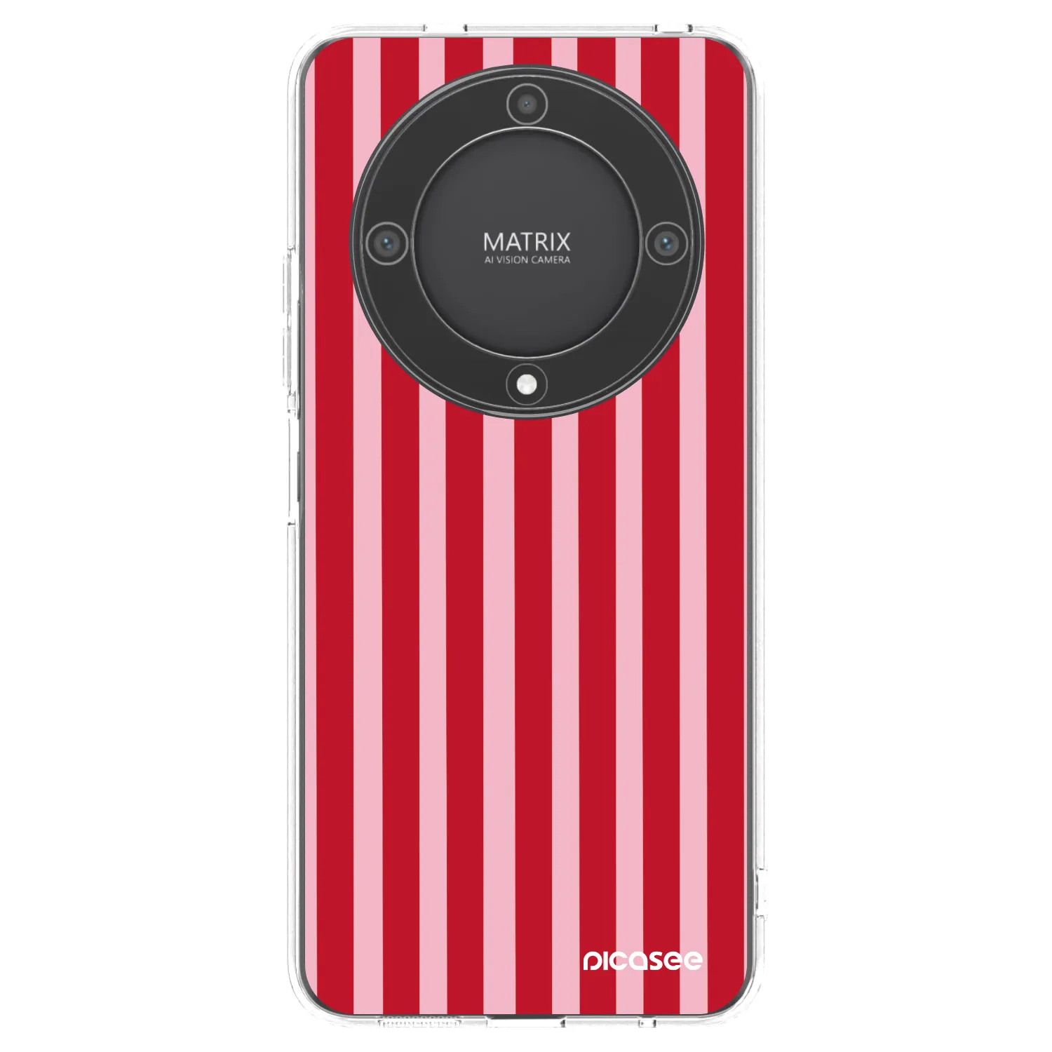 Picasee átlátszó szilikon tok az alábbi mobiltelefonokra Honor Magic5 Lite 5G - Lines red