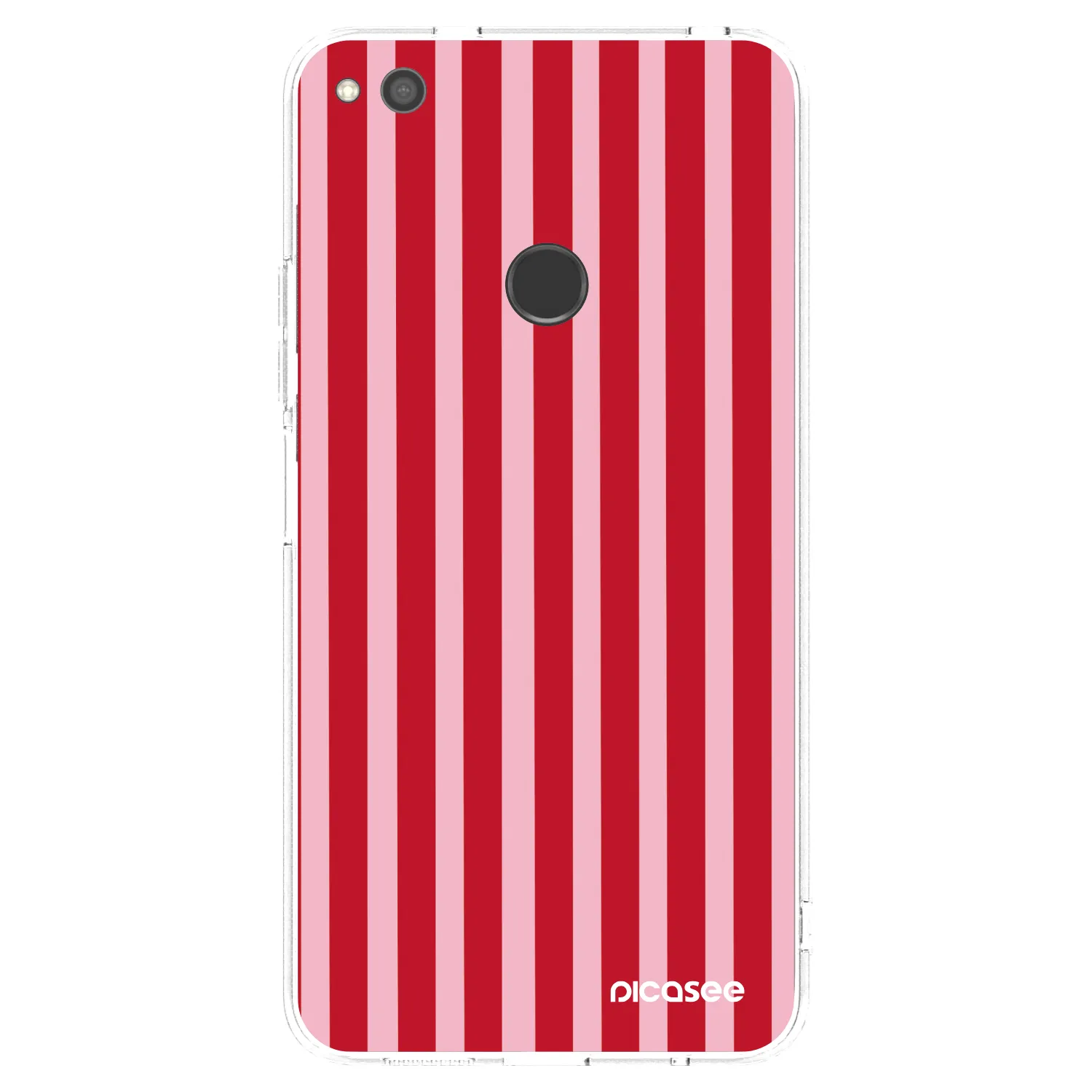 Picasee átlátszó szilikon tok az alábbi mobiltelefonokra Huawei P9 Lite 2017 - Lines red