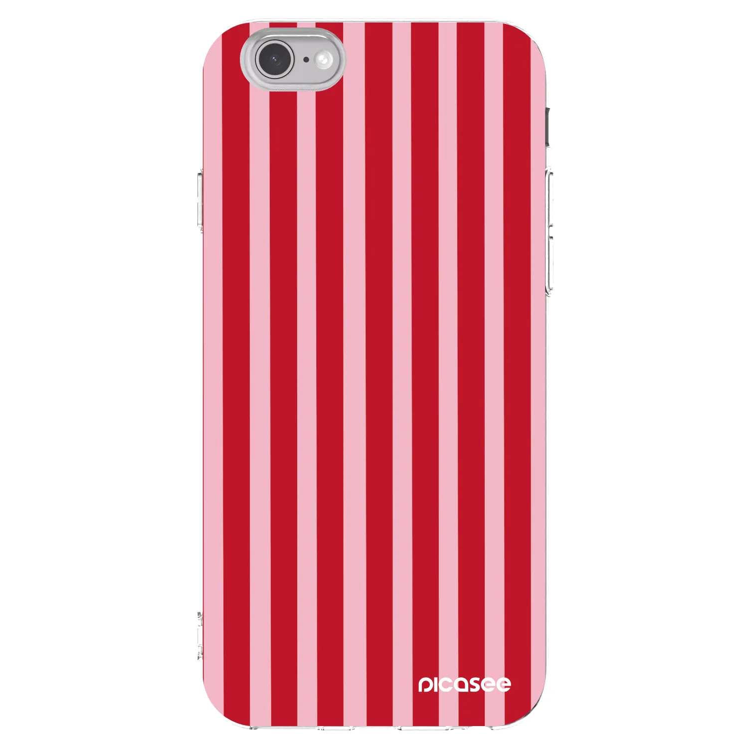 Picasee átlátszó szilikon tok az alábbi mobiltelefonokra Apple iPhone 6/6S - Lines red