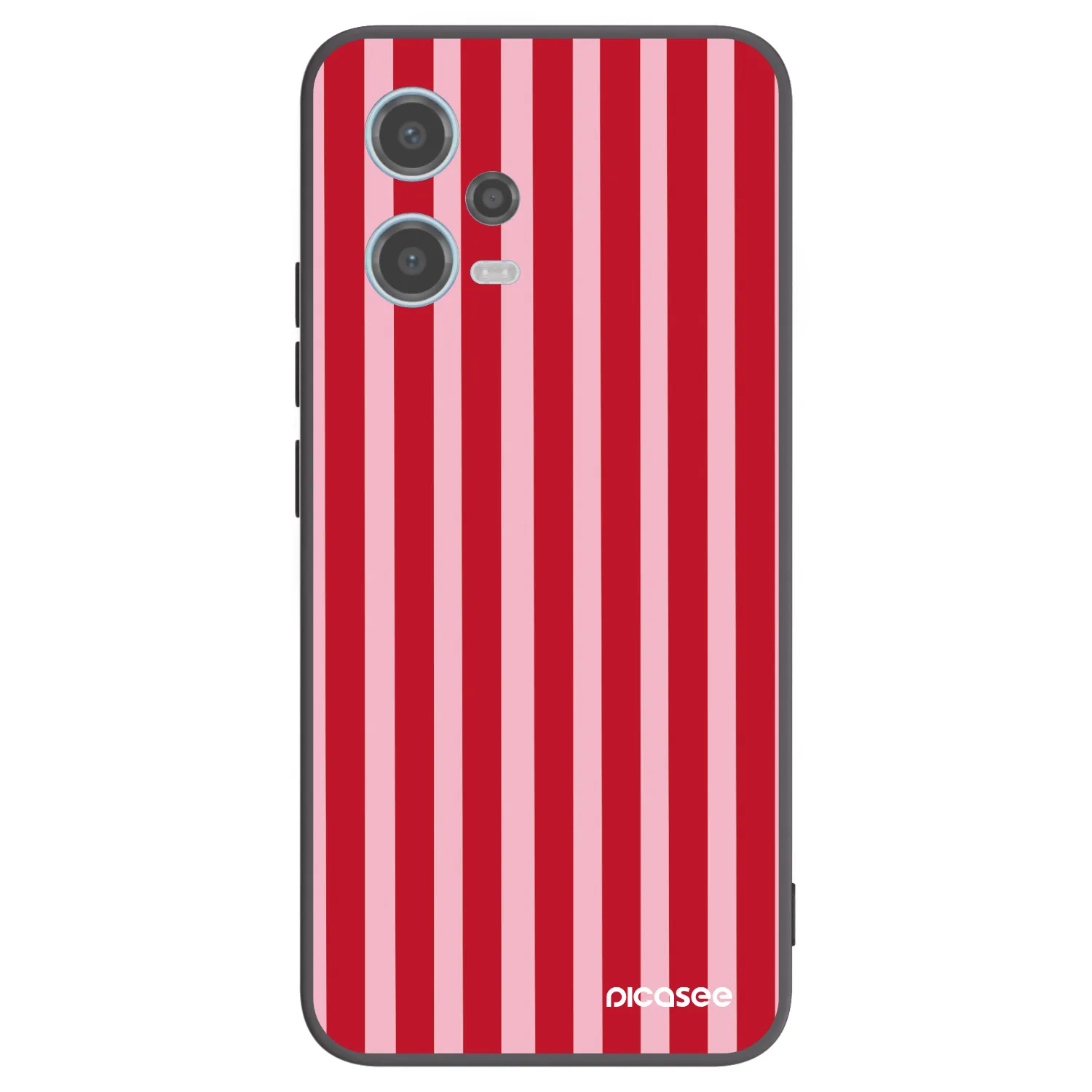 Picasee fekete szilikon tok az alábbi mobiltelefonokra Xiaomi Redmi Note 12 5G - Lines red