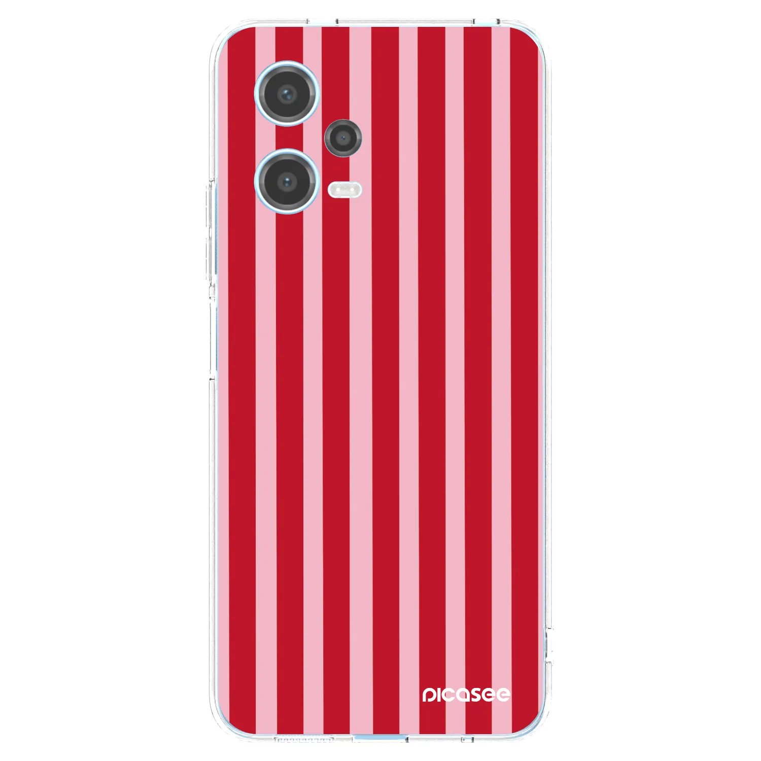 Picasee átlátszó szilikon tok az alábbi mobiltelefonokra Xiaomi Redmi Note 12 5G - Lines red