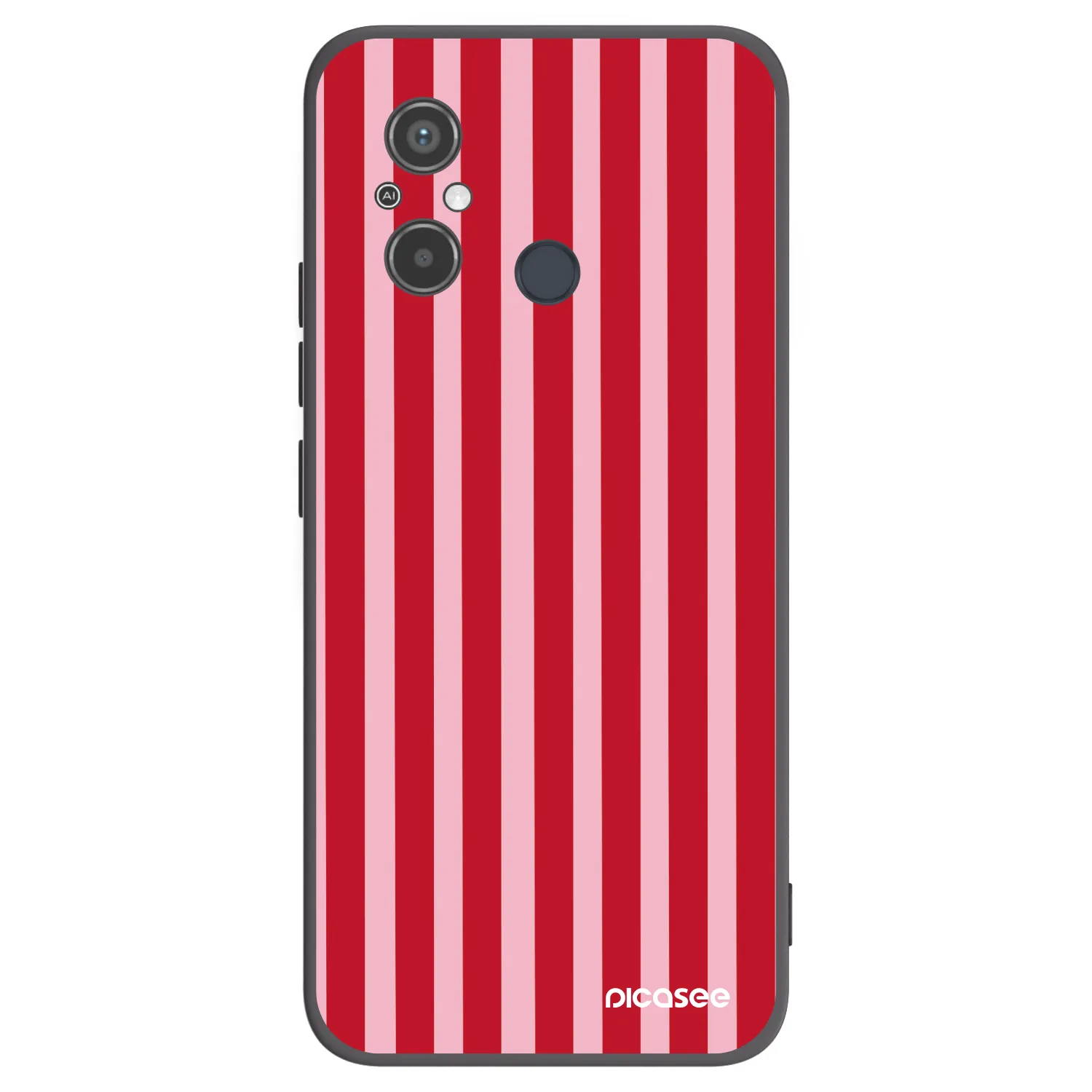 Picasee fekete szilikon tok az alábbi mobiltelefonokra Xiaomi Redmi 12C - Lines red