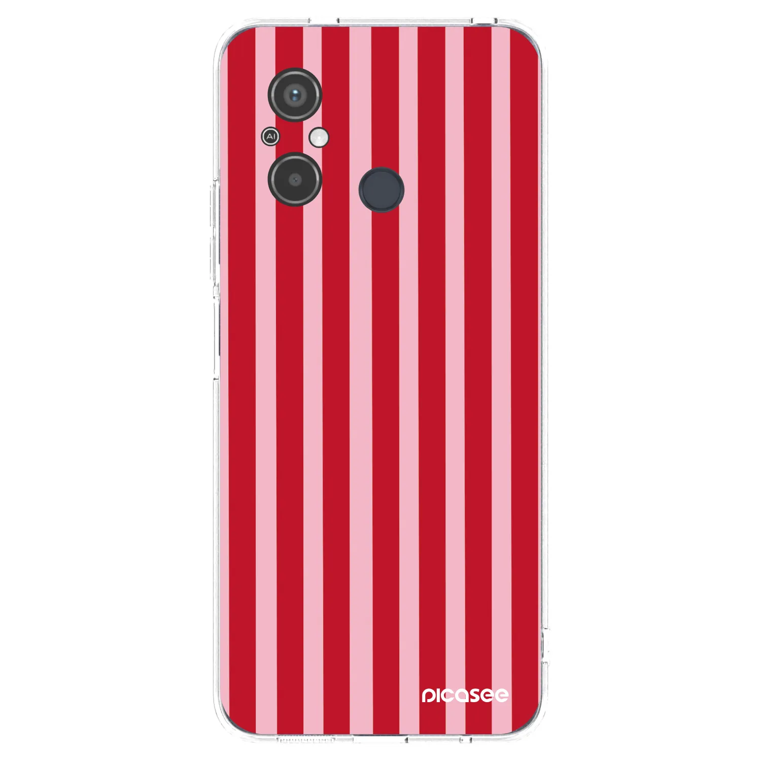 Picasee átlátszó szilikon tok az alábbi mobiltelefonokra Xiaomi Redmi 12C - Lines red