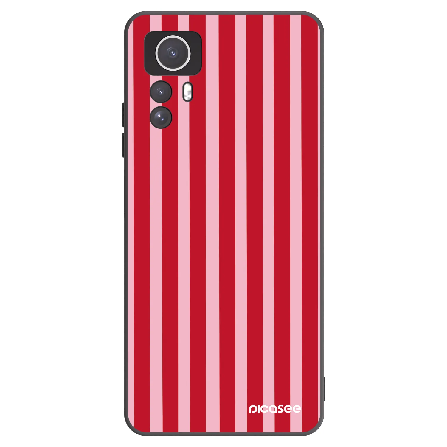 Picasee fekete szilikon tok az alábbi mobiltelefonokra Xiaomi Redmi Note 12S - Lines red