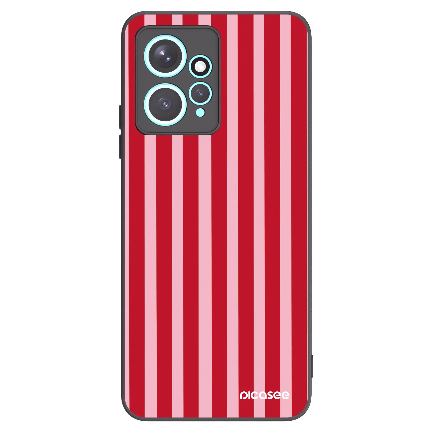 Picasee fekete szilikon tok az alábbi mobiltelefonokra Xiaomi Redmi Note 12 4G - Lines red