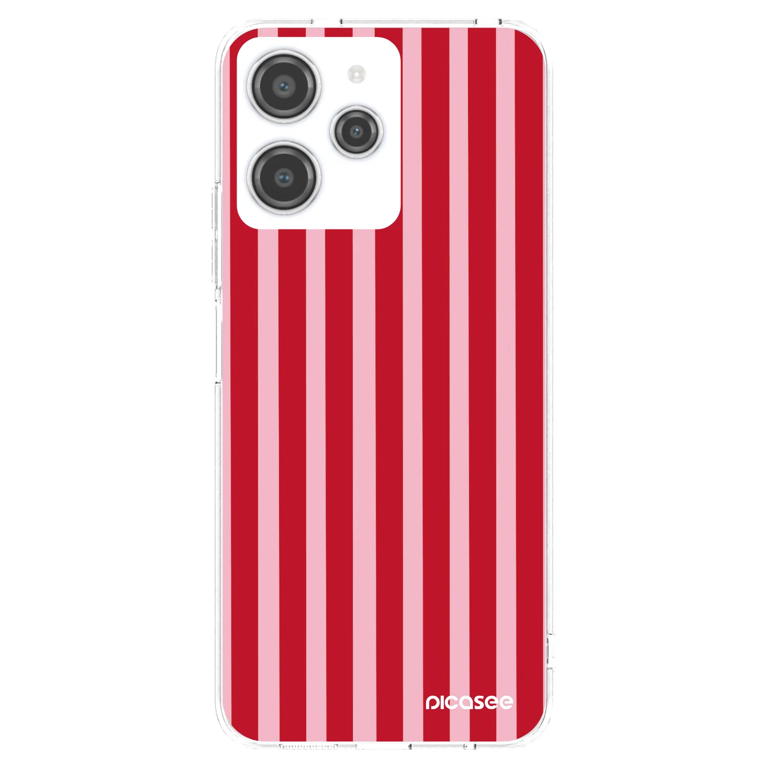 Picasee átlátszó szilikon tok az alábbi mobiltelefonokra Xiaomi Redmi 12 4G - Lines red
