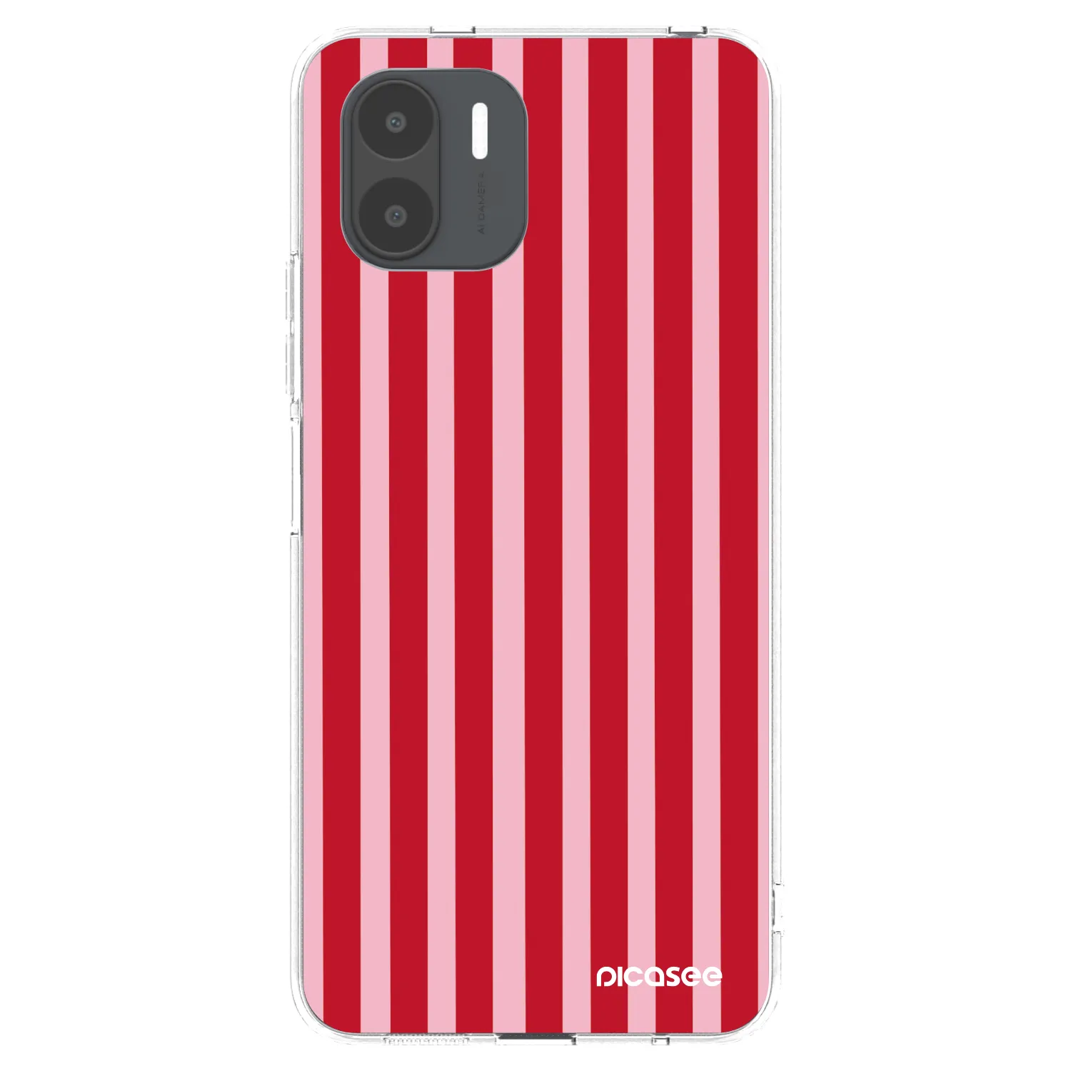 Picasee átlátszó szilikon tok az alábbi mobiltelefonokra Xiaomi Redmi A2 - Lines red