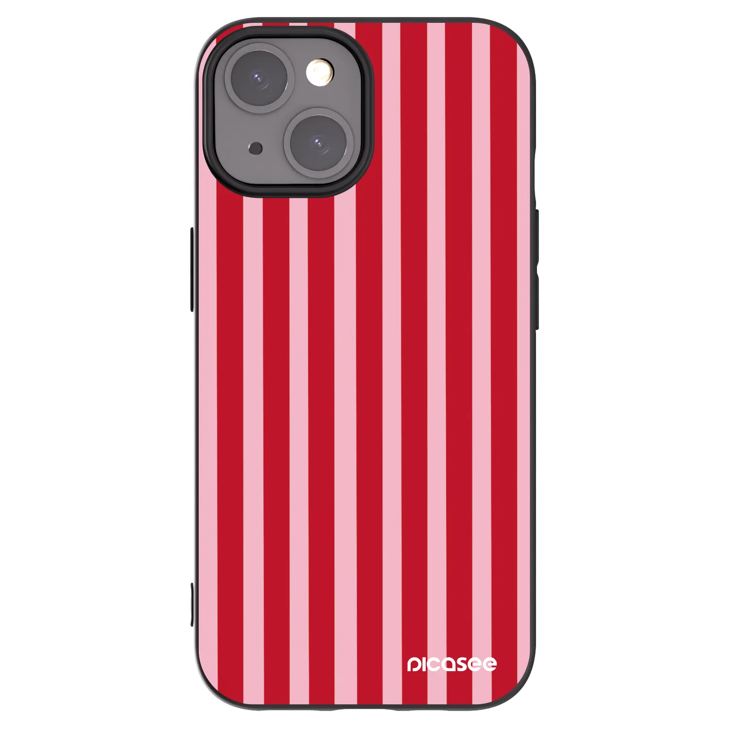 Picasee fekete szilikon tok az alábbi mobiltelefonokra Apple iPhone 15 - Lines red