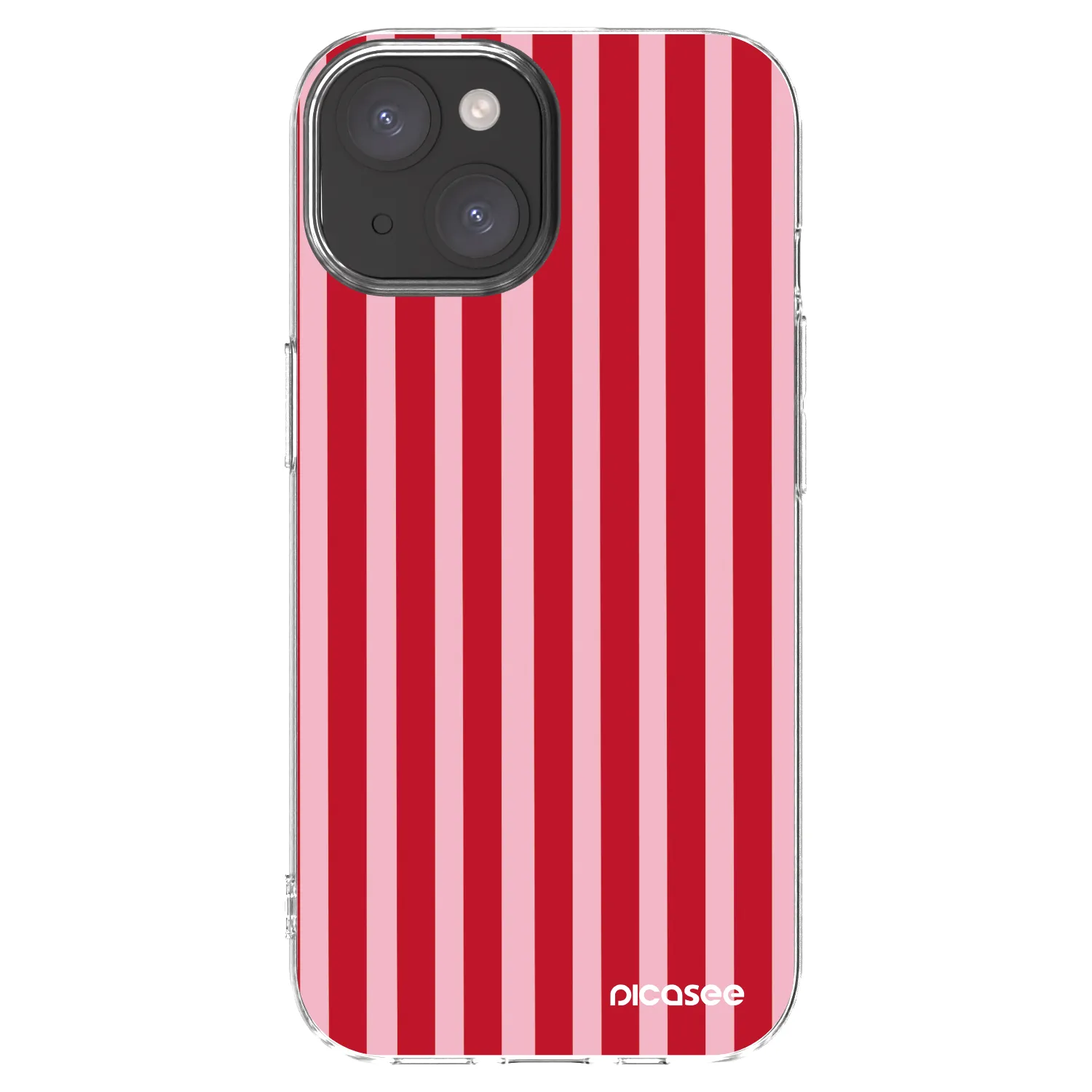 Picasee átlátszó szilikon tok az alábbi mobiltelefonokra Apple iPhone 15 - Lines red