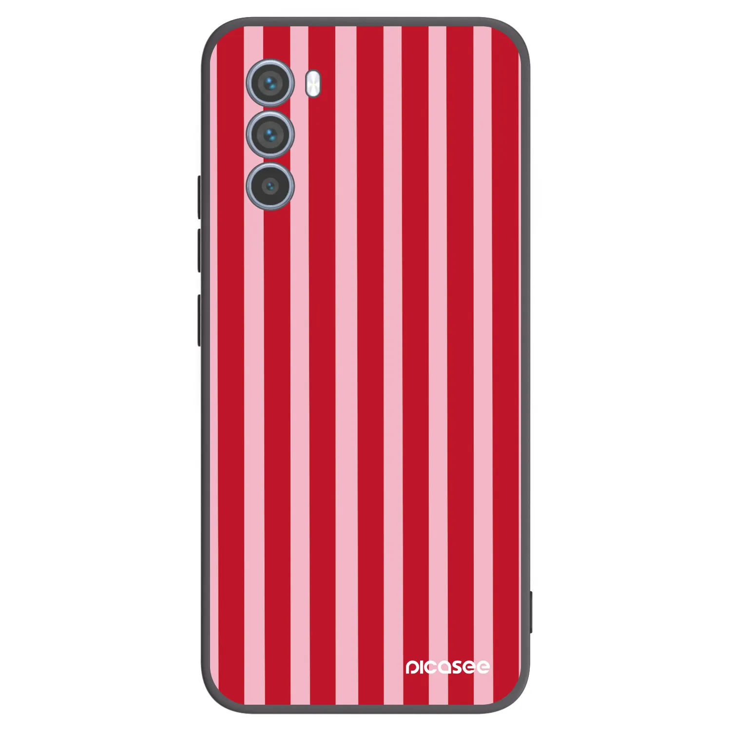 Picasee fekete szilikon tok az alábbi mobiltelefonokra Motorola Moto G62 - Lines red