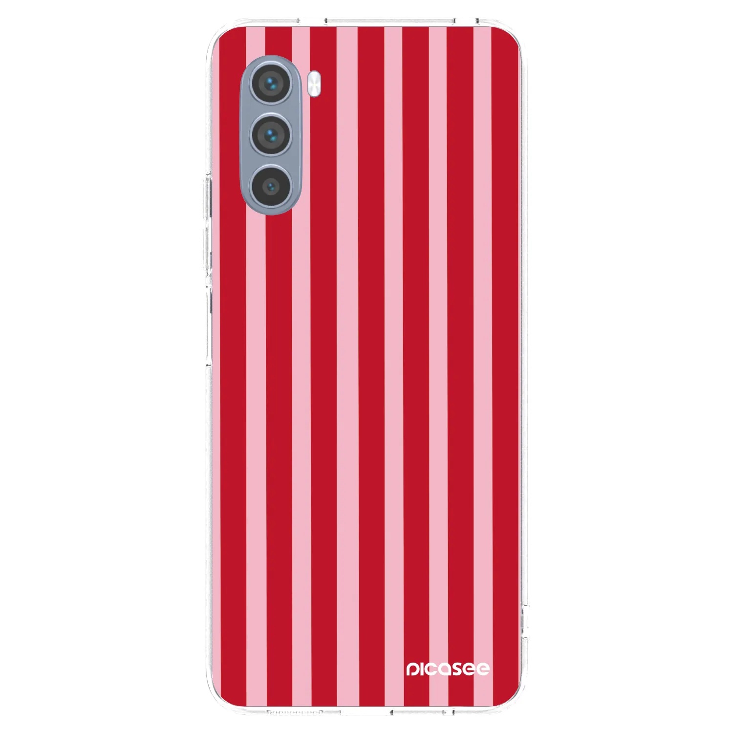Picasee átlátszó szilikon tok az alábbi mobiltelefonokra Motorola Moto G62 - Lines red