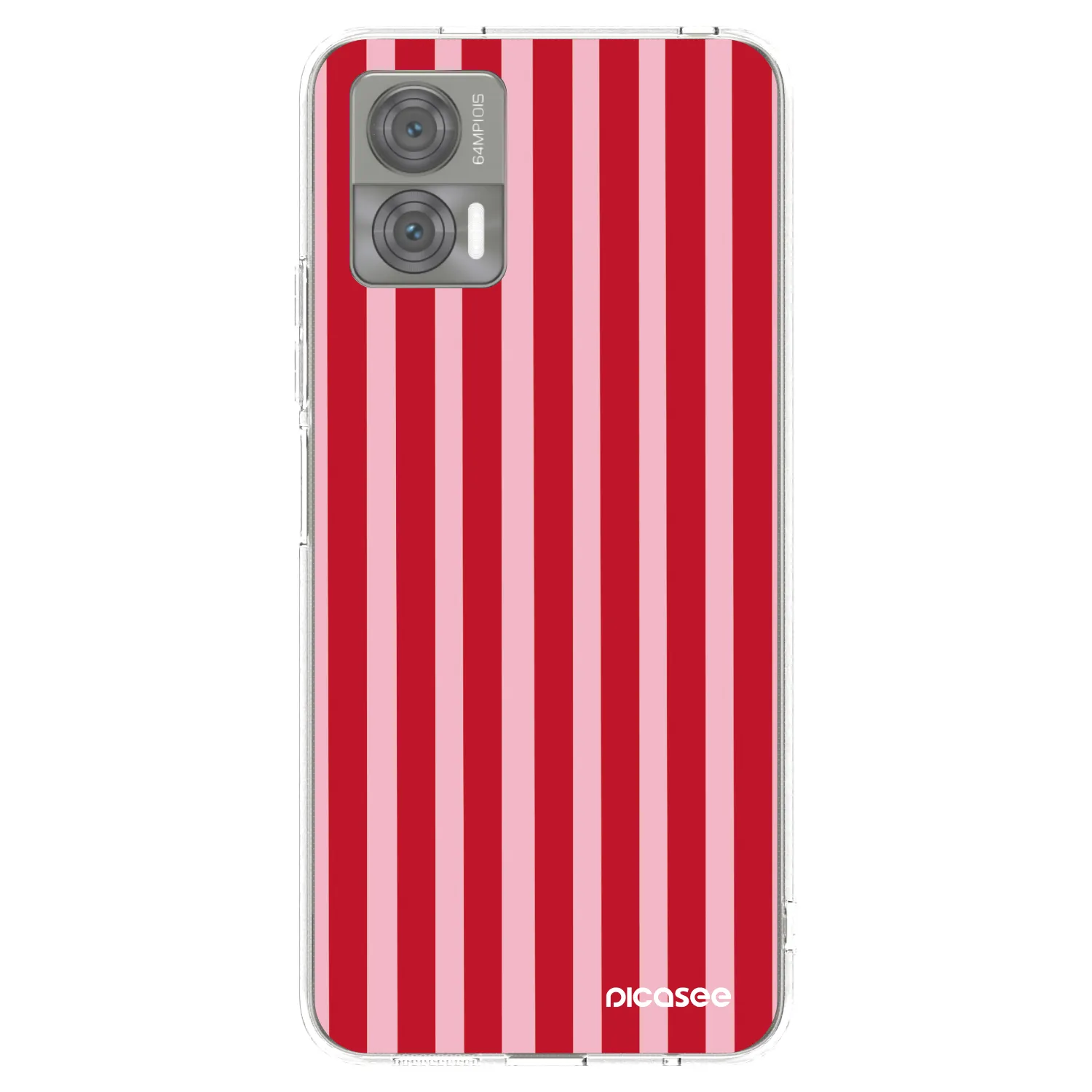 Picasee átlátszó szilikon tok az alábbi mobiltelefonokra Motorola Edge 30 Neo - Lines red