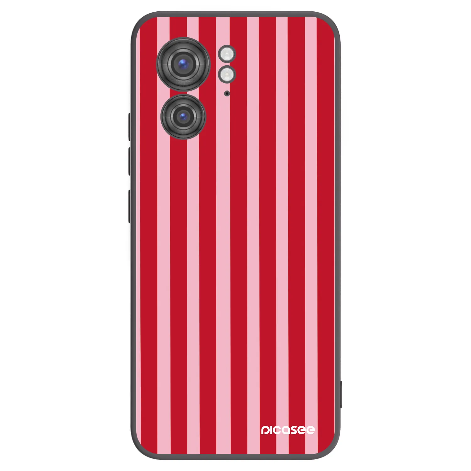 Picasee fekete szilikon tok az alábbi mobiltelefonokra Motorola Edge 40 - Lines red