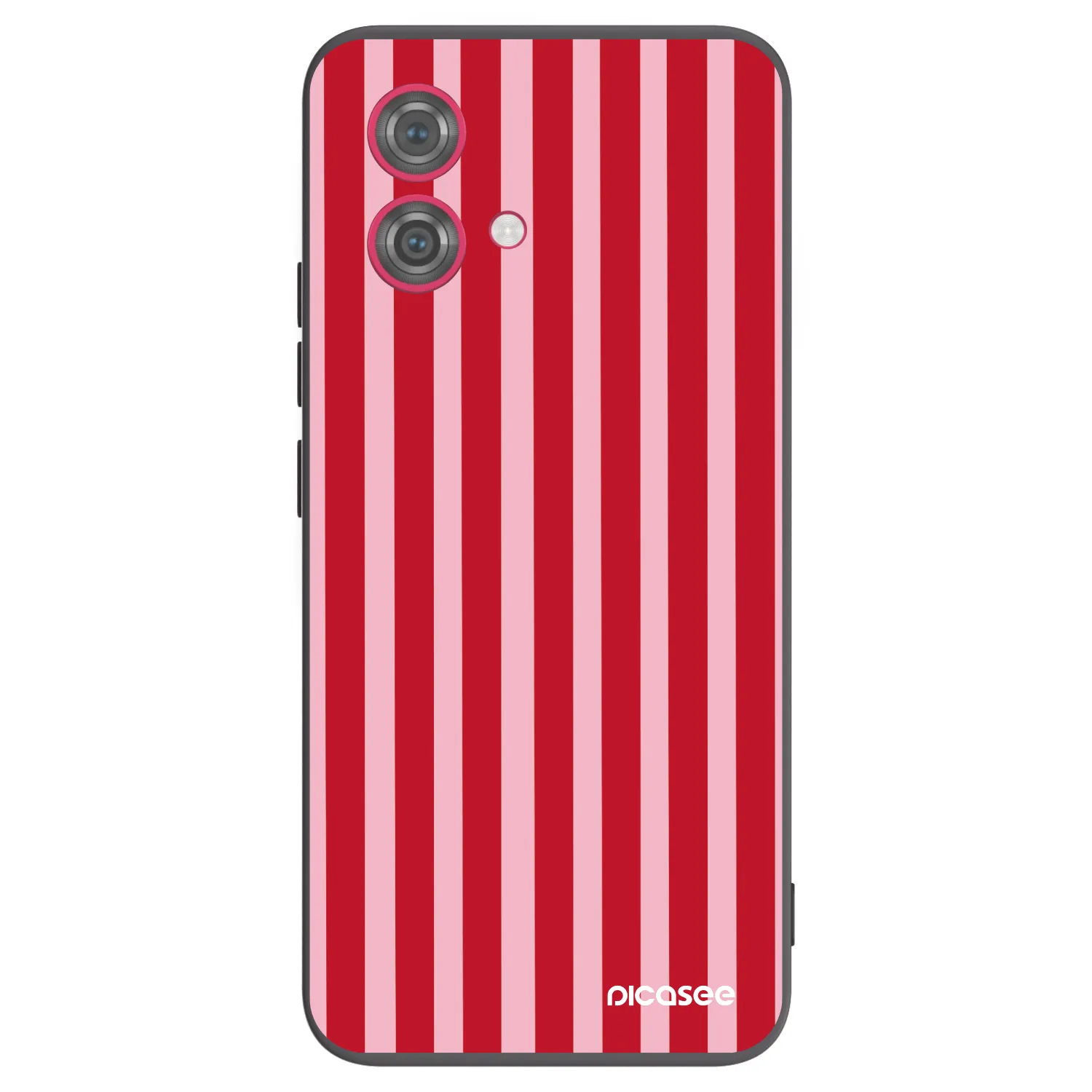 Picasee fekete szilikon tok az alábbi mobiltelefonokra Motorola Moto G84 5G - Lines red