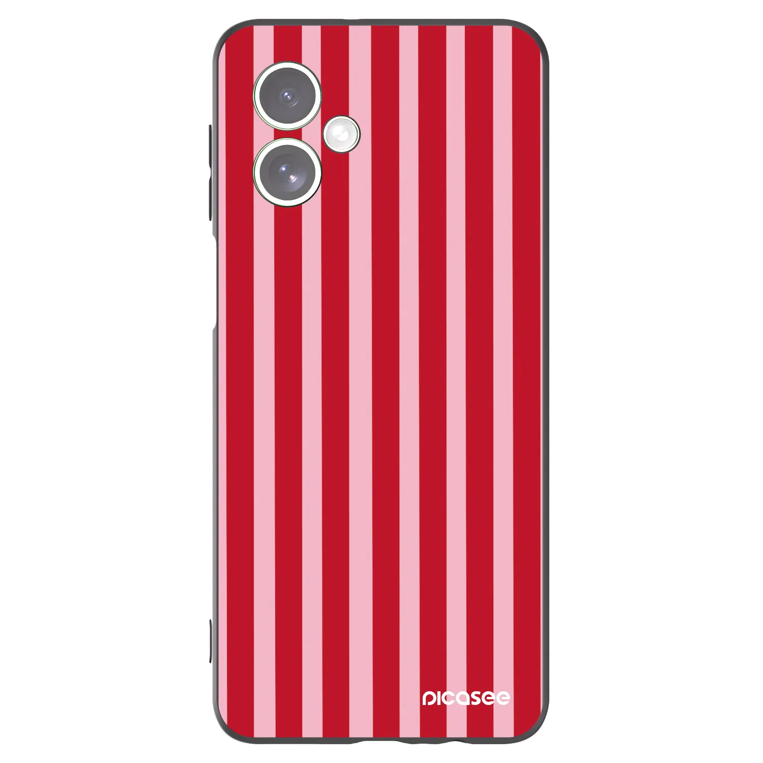 Picasee fekete szilikon tok az alábbi mobiltelefonokra Motorola Moto G54 5G - Lines red