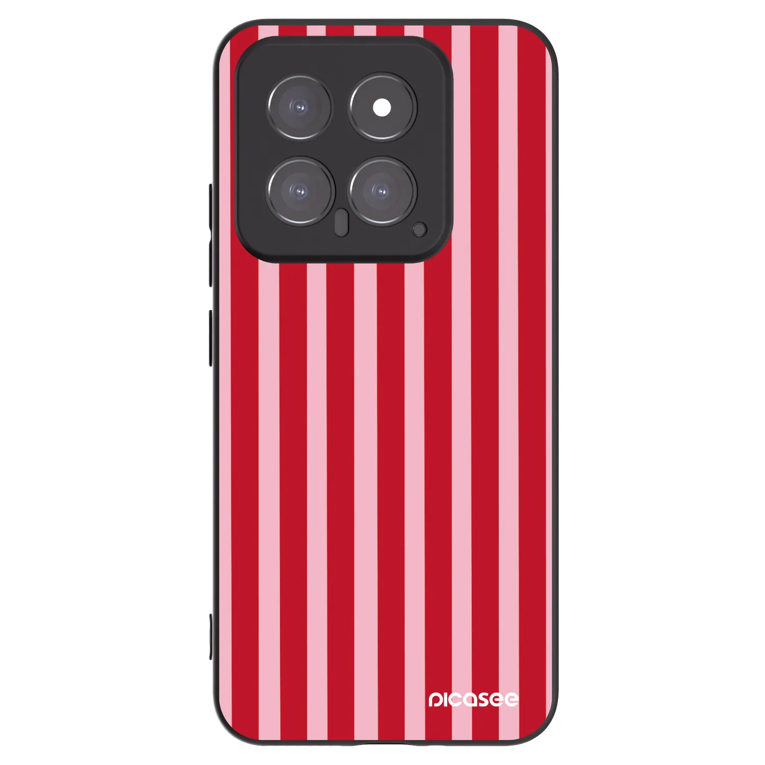 Picasee fekete szilikon tok az alábbi mobiltelefonokra Xiaomi 14 - Lines red