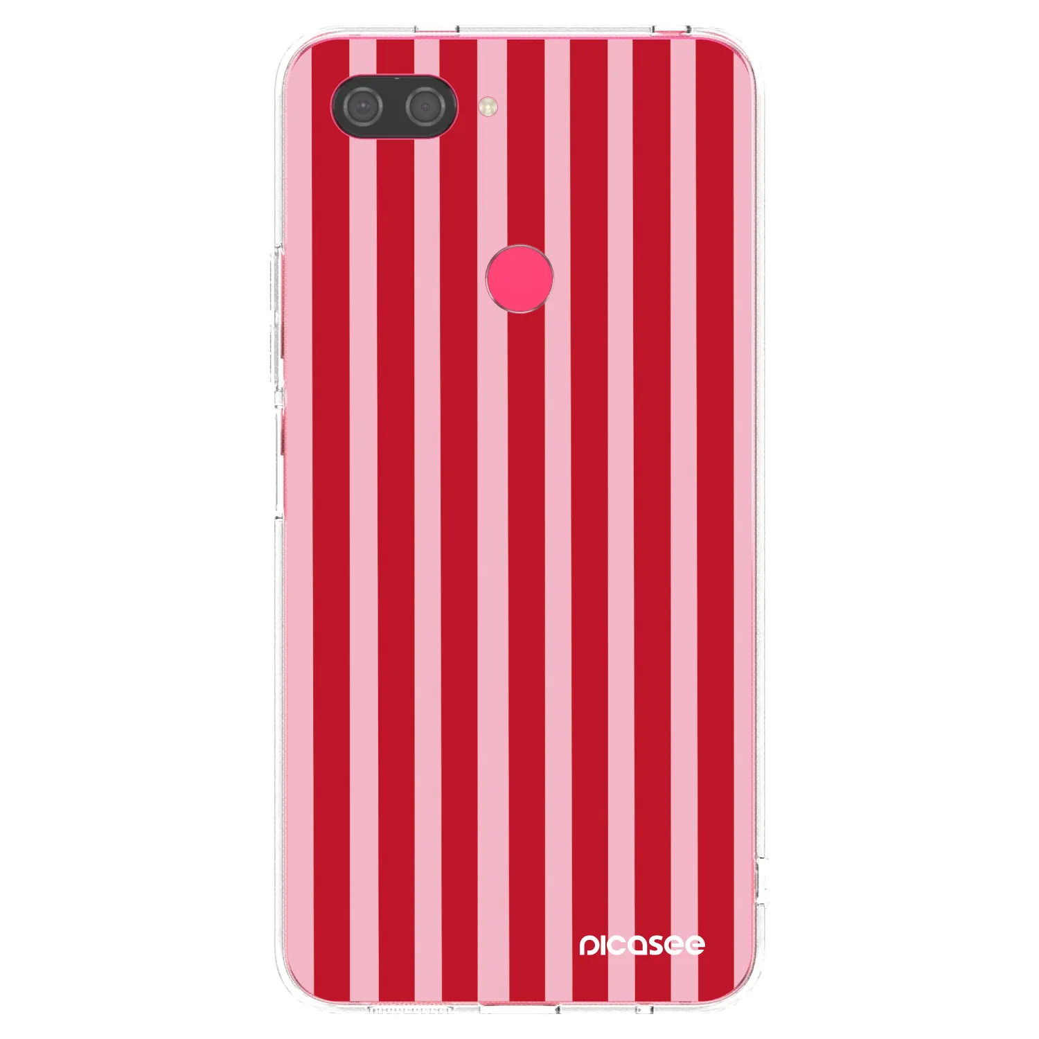 Picasee átlátszó szilikon tok az alábbi mobiltelefonokra Xiaomi Mi 8 Lite - Lines red