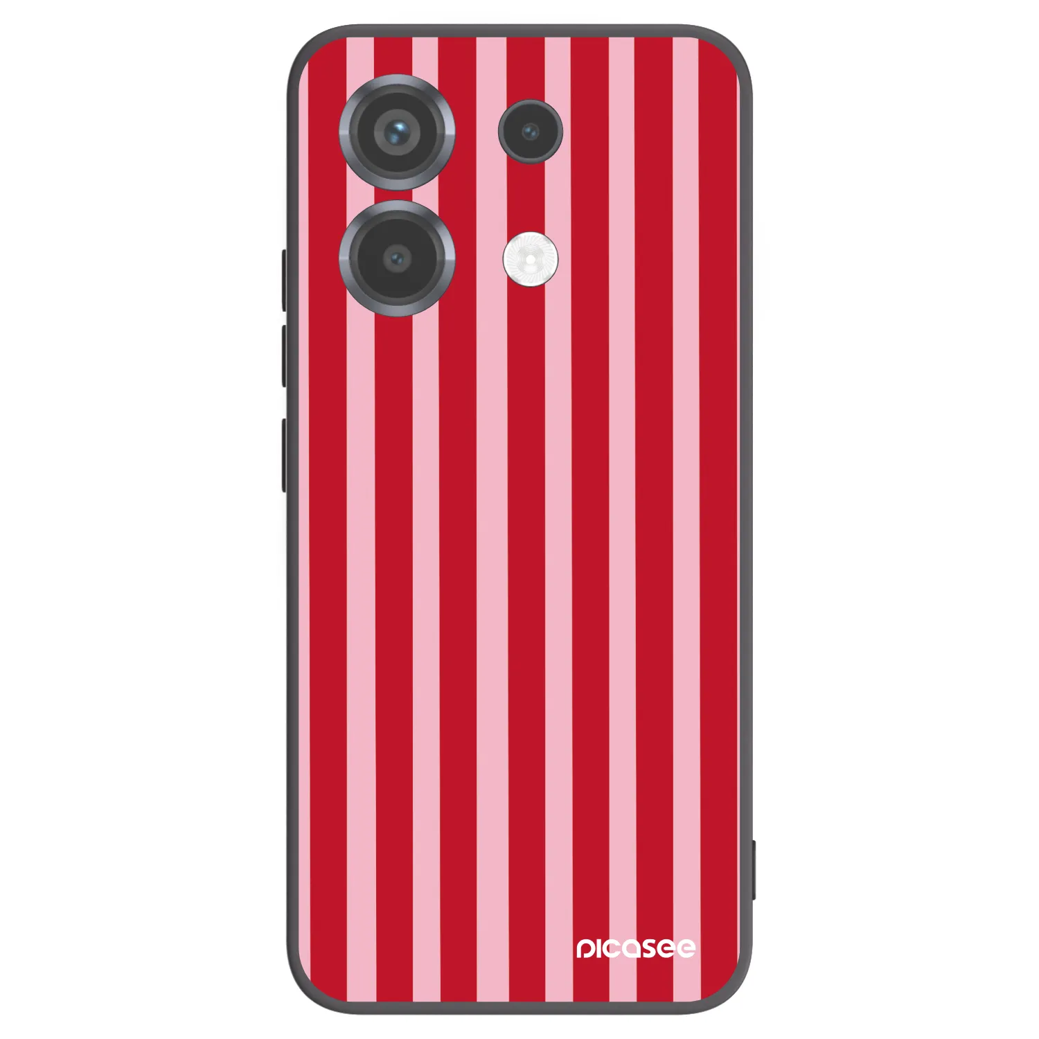 Picasee fekete szilikon tok az alábbi mobiltelefonokra Xiaomi Poco X6 - Lines red