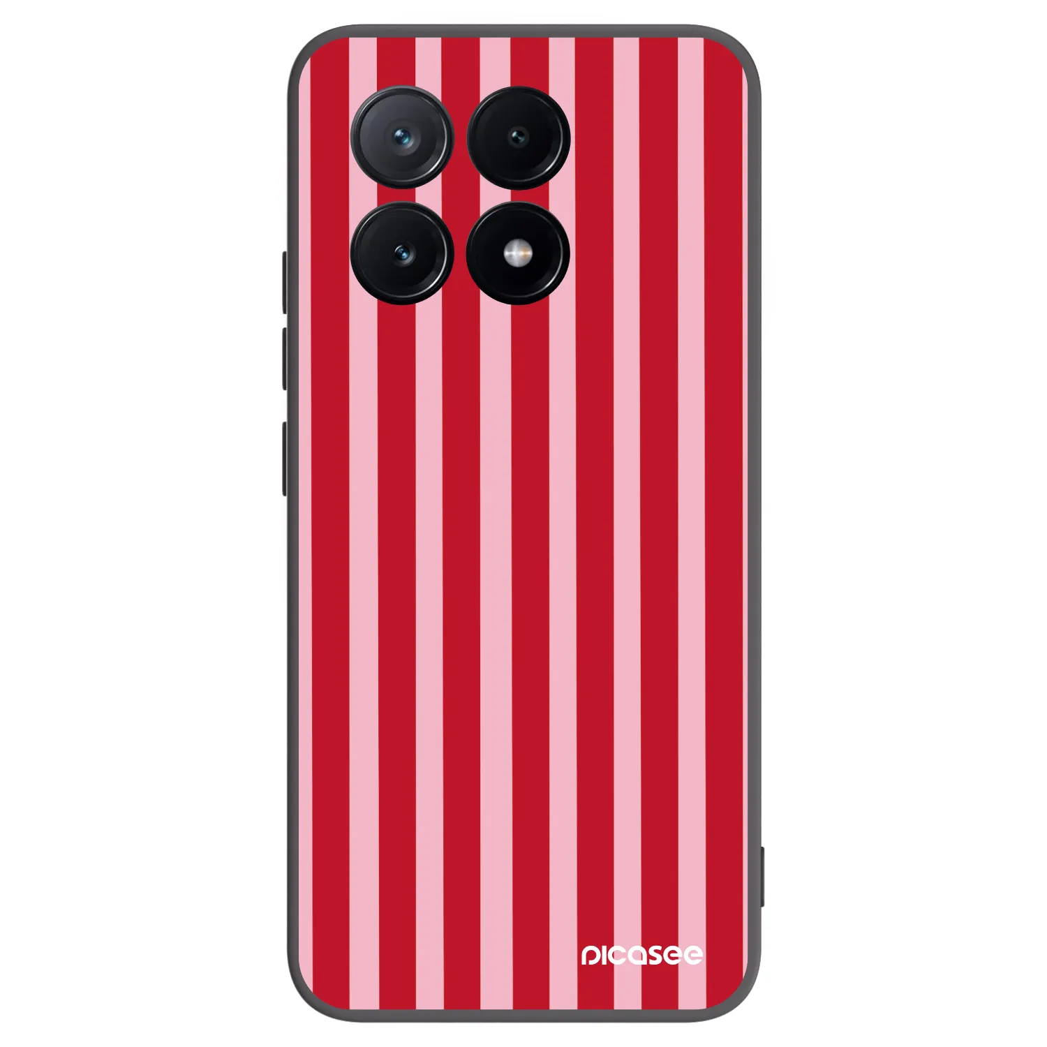 Picasee fekete szilikon tok az alábbi mobiltelefonokra Xiaomi Poco X6 Pro - Lines red