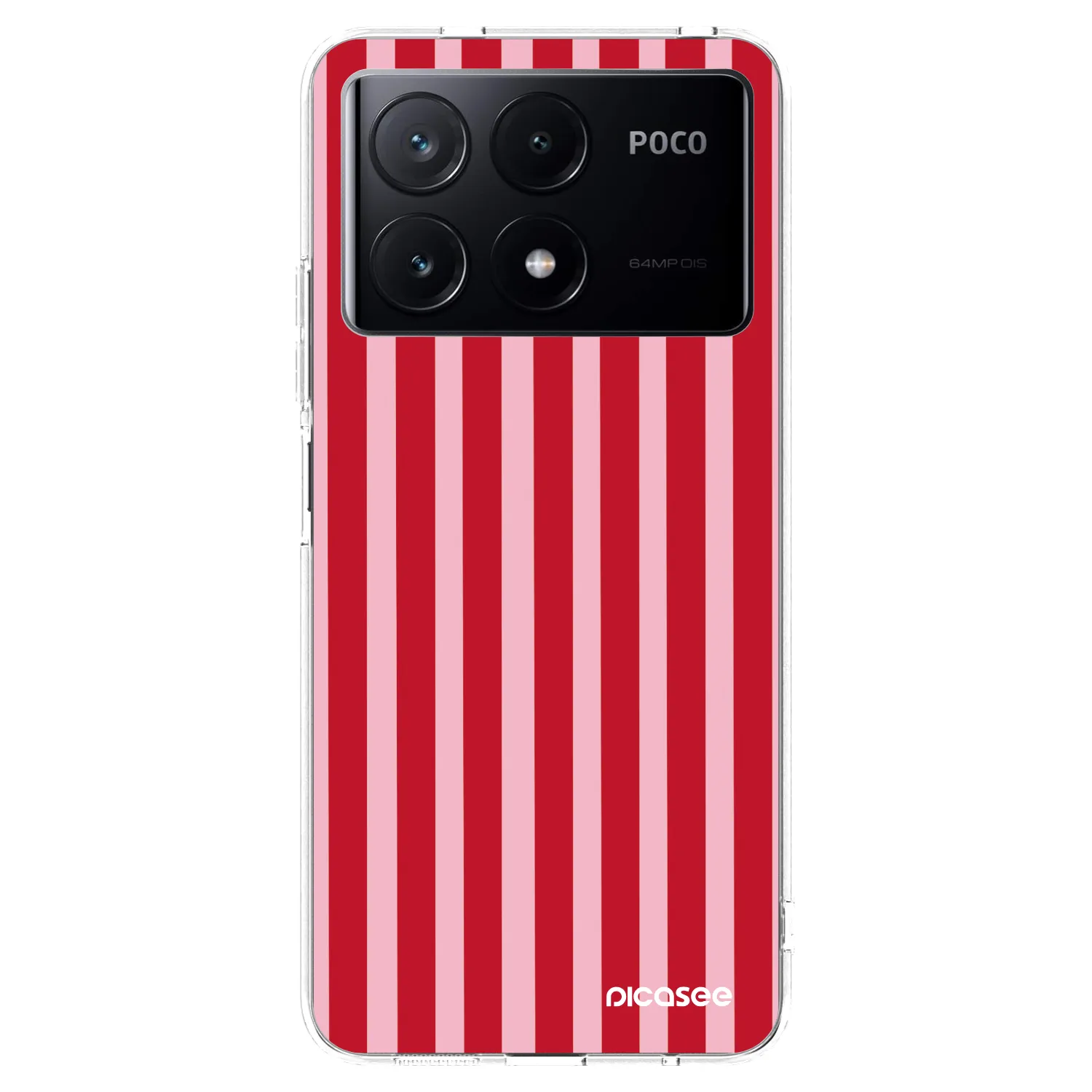 Picasee átlátszó szilikon tok az alábbi mobiltelefonokra Xiaomi Poco X6 Pro - Lines red
