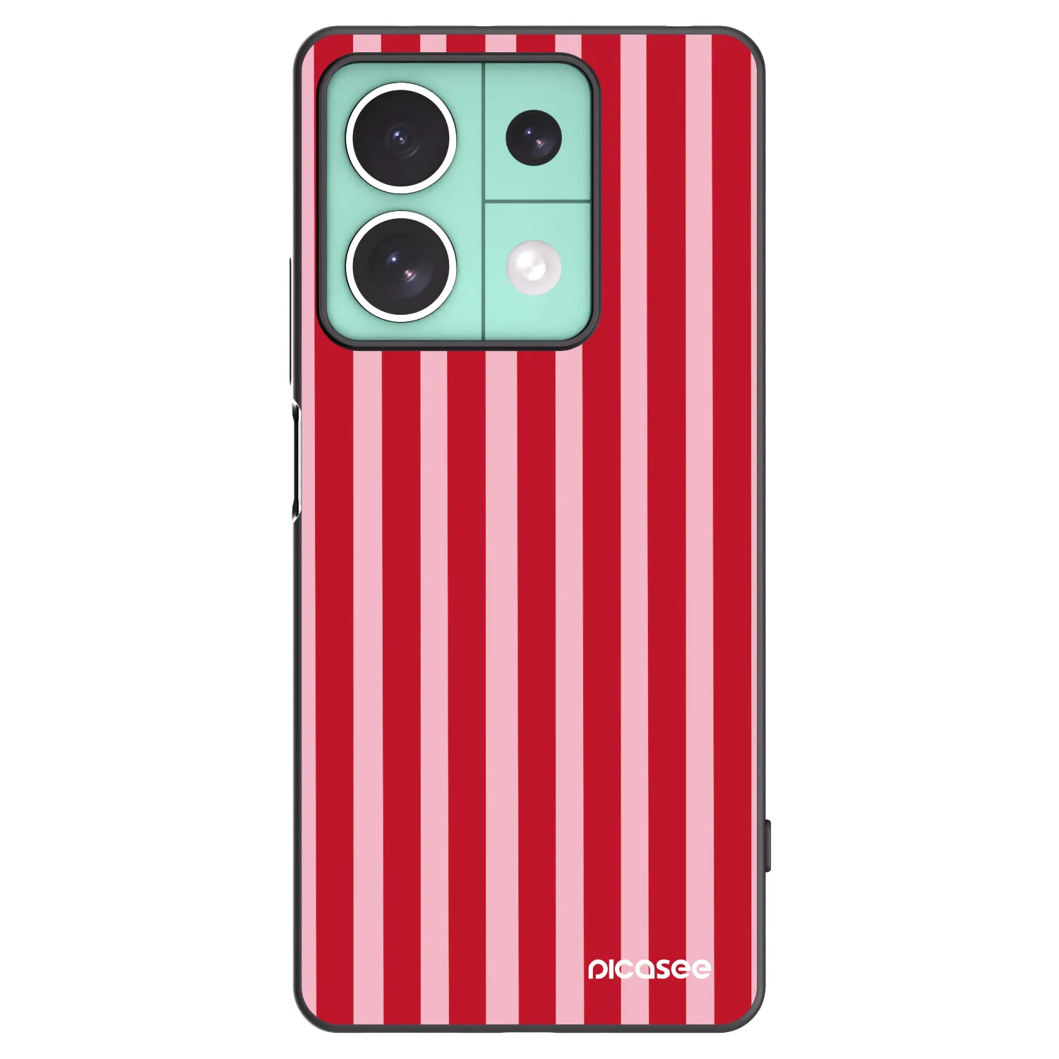 Picasee fekete szilikon tok az alábbi mobiltelefonokra Xiaomi Redmi Note 13 5G - Lines red