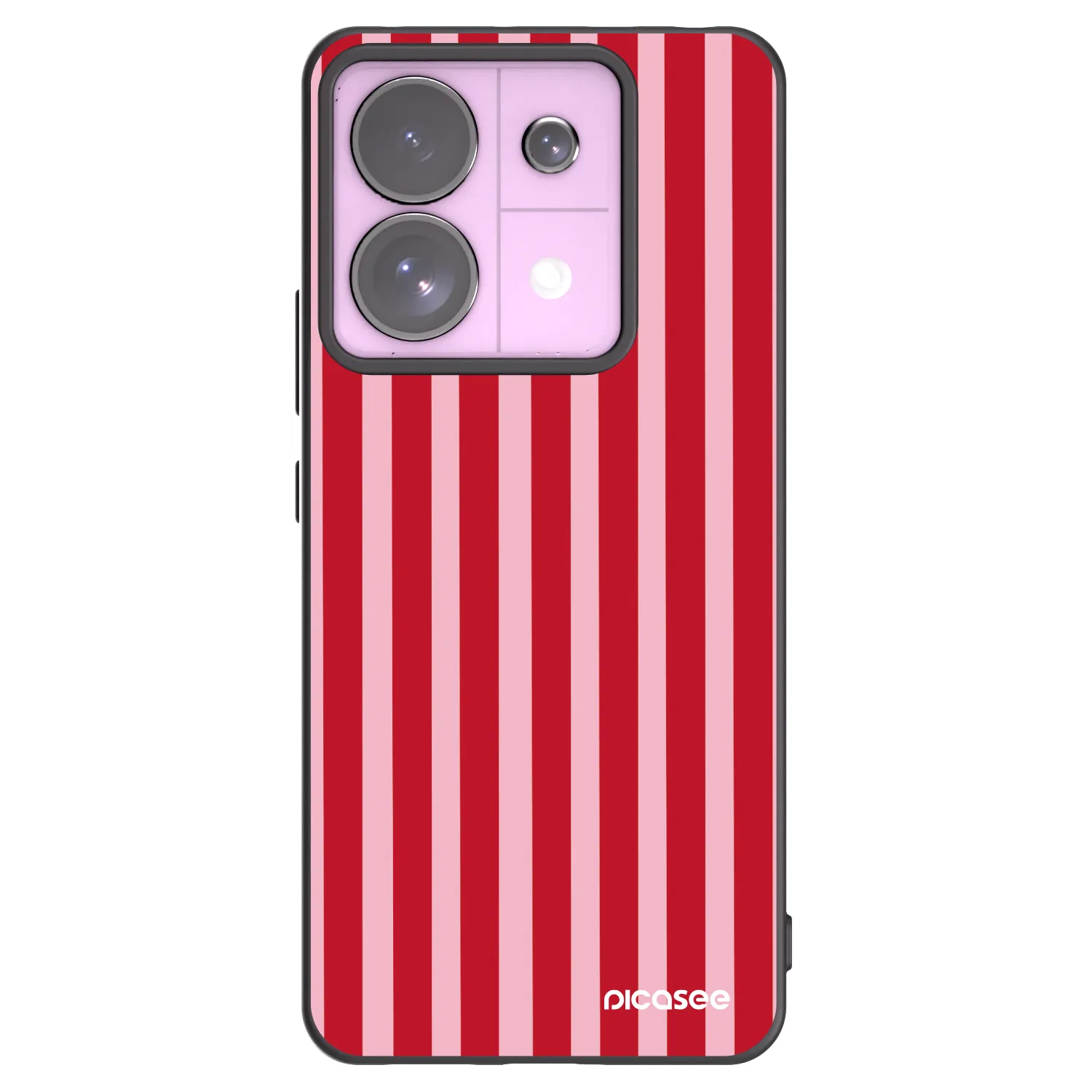 Picasee fekete szilikon tok az alábbi mobiltelefonokra Xiaomi Redmi Note 13 Pro 5G - Lines red