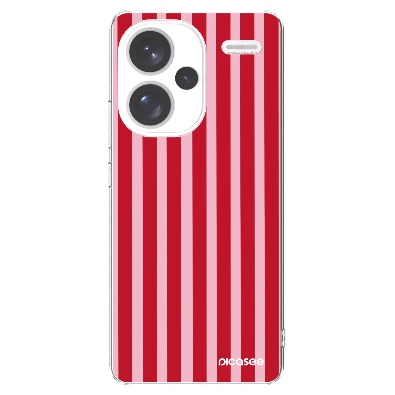 Picasee átlátszó szilikon tok az alábbi mobiltelefonokra Xiaomi Redmi Note 13 Pro+ 5G - Lines red