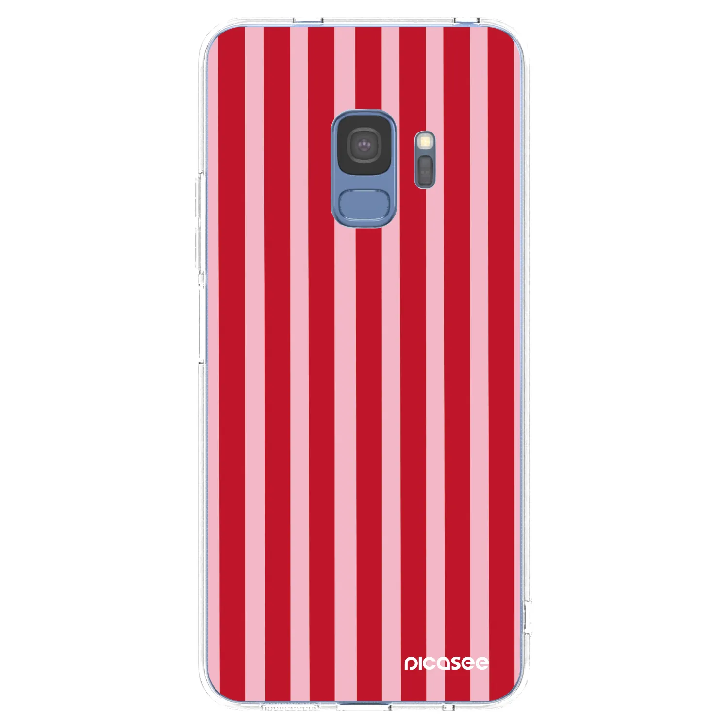 Picasee átlátszó szilikon tok az alábbi mobiltelefonokra Samsung Galaxy S9 G960F - Lines red