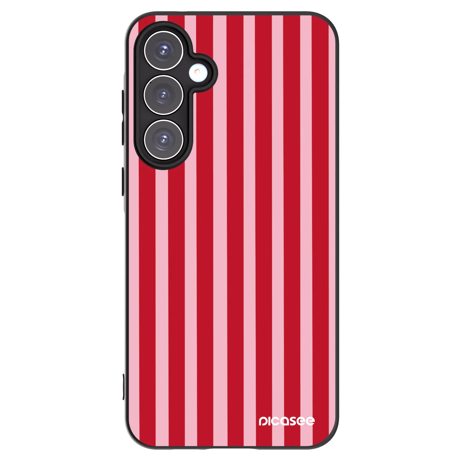 Picasee fekete szilikon tok az alábbi mobiltelefonokra Samsung Galaxy A55 5G A556B - Lines red
