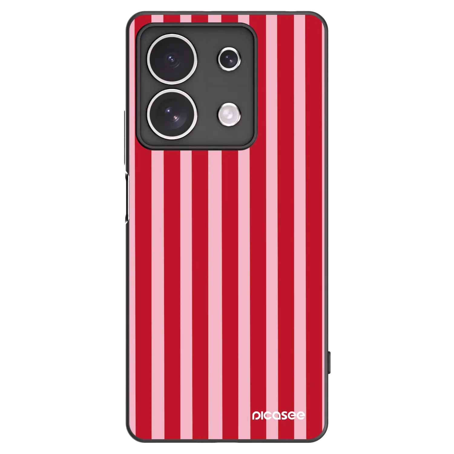 Picasee fekete szilikon tok az alábbi mobiltelefonokra Xiaomi Redmi Note 13 4G - Lines red