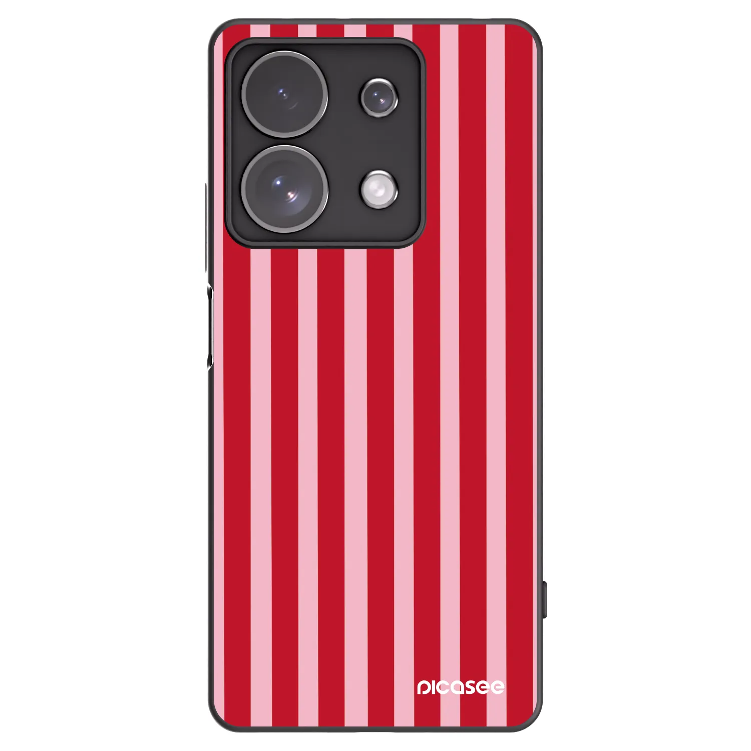 Picasee fekete szilikon tok az alábbi mobiltelefonokra Xiaomi Redmi Note 13 Pro 4G - Lines red
