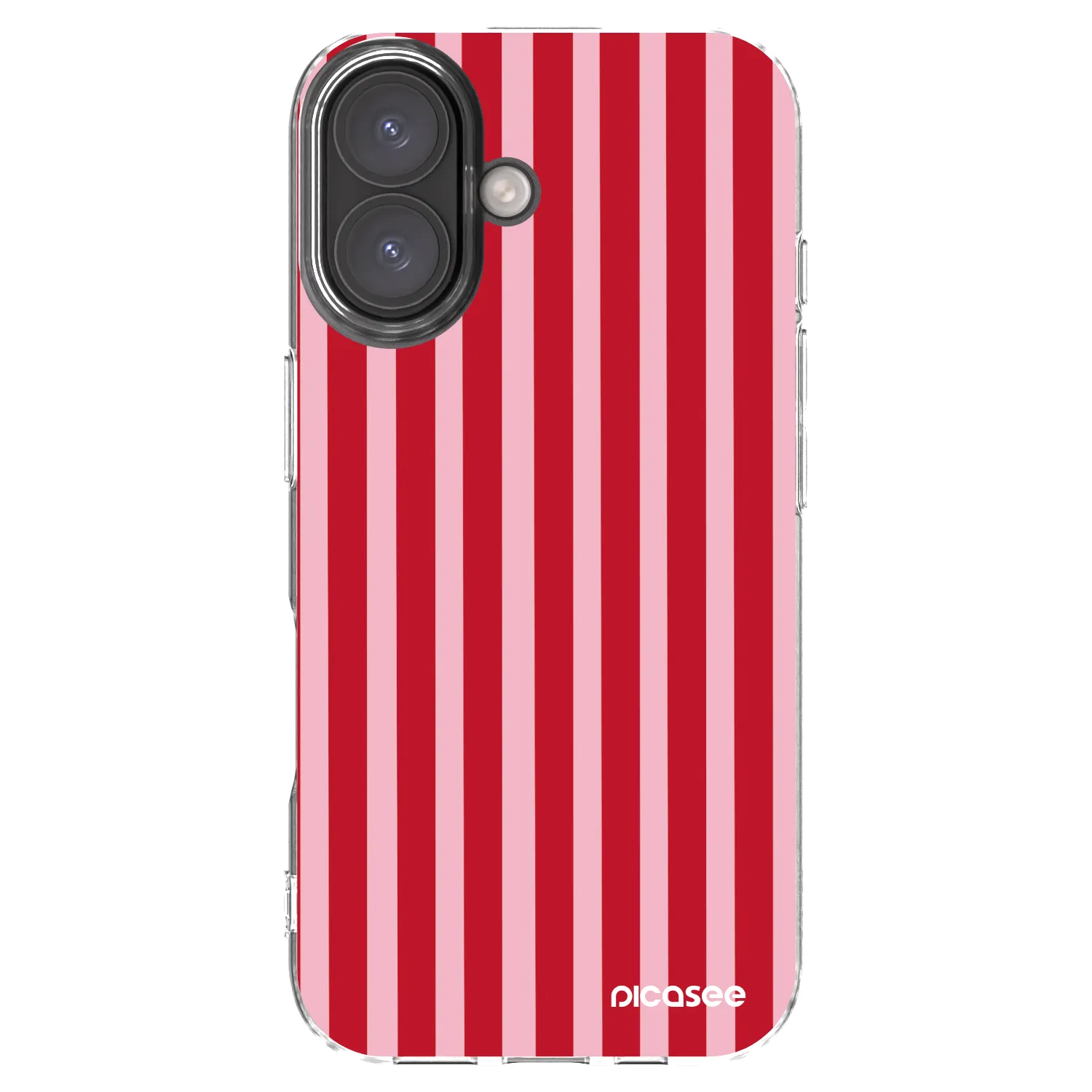 Picasee átlátszó szilikon tok az alábbi mobiltelefonokra Apple iPhone 16 - Lines red