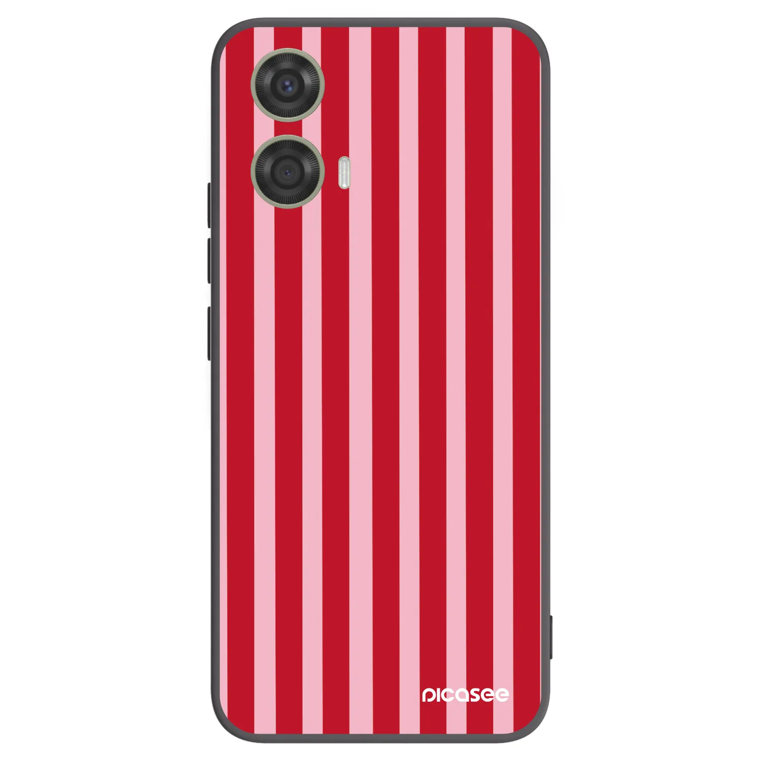 Picasee fekete szilikon tok az alábbi mobiltelefonokra Motorola Moto G24 - Lines red