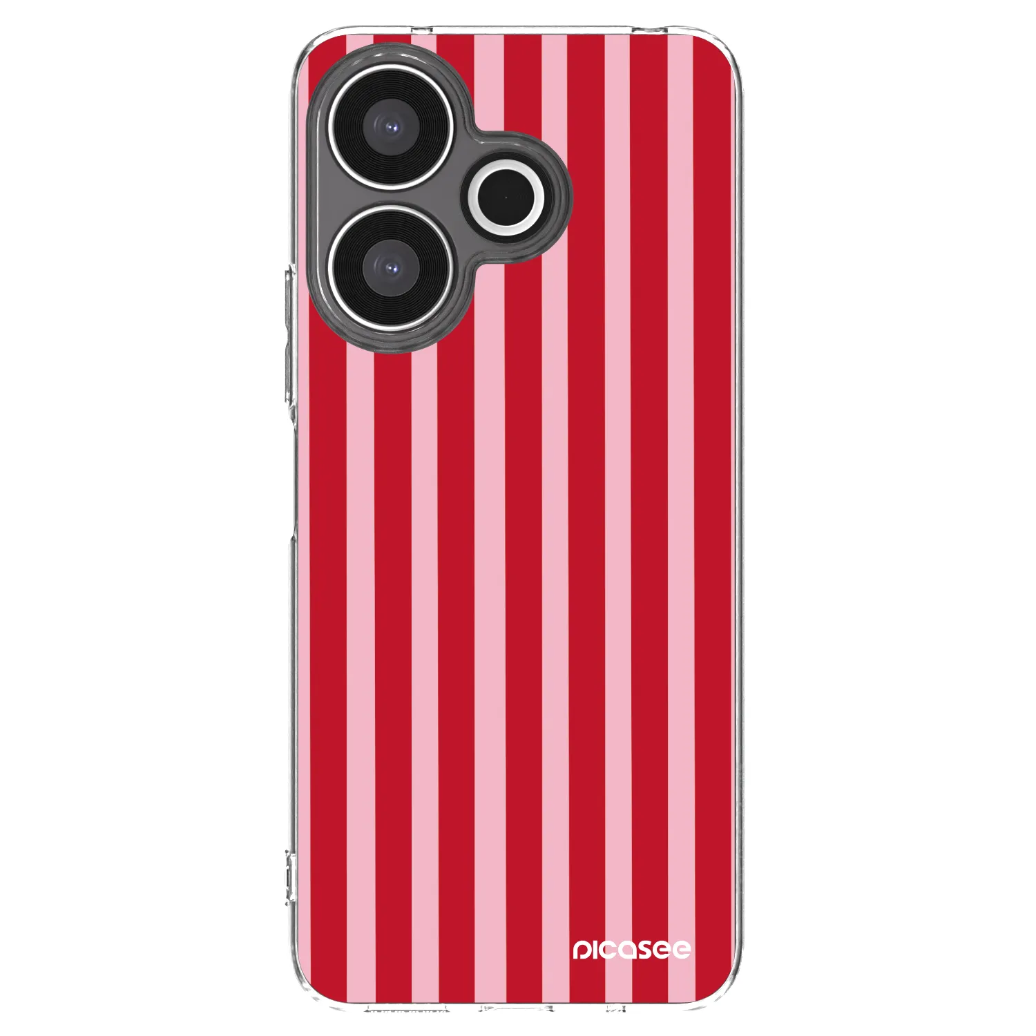 Picasee átlátszó szilikon tok az alábbi mobiltelefonokra Xiaomi Redmi 13 4G - Lines red