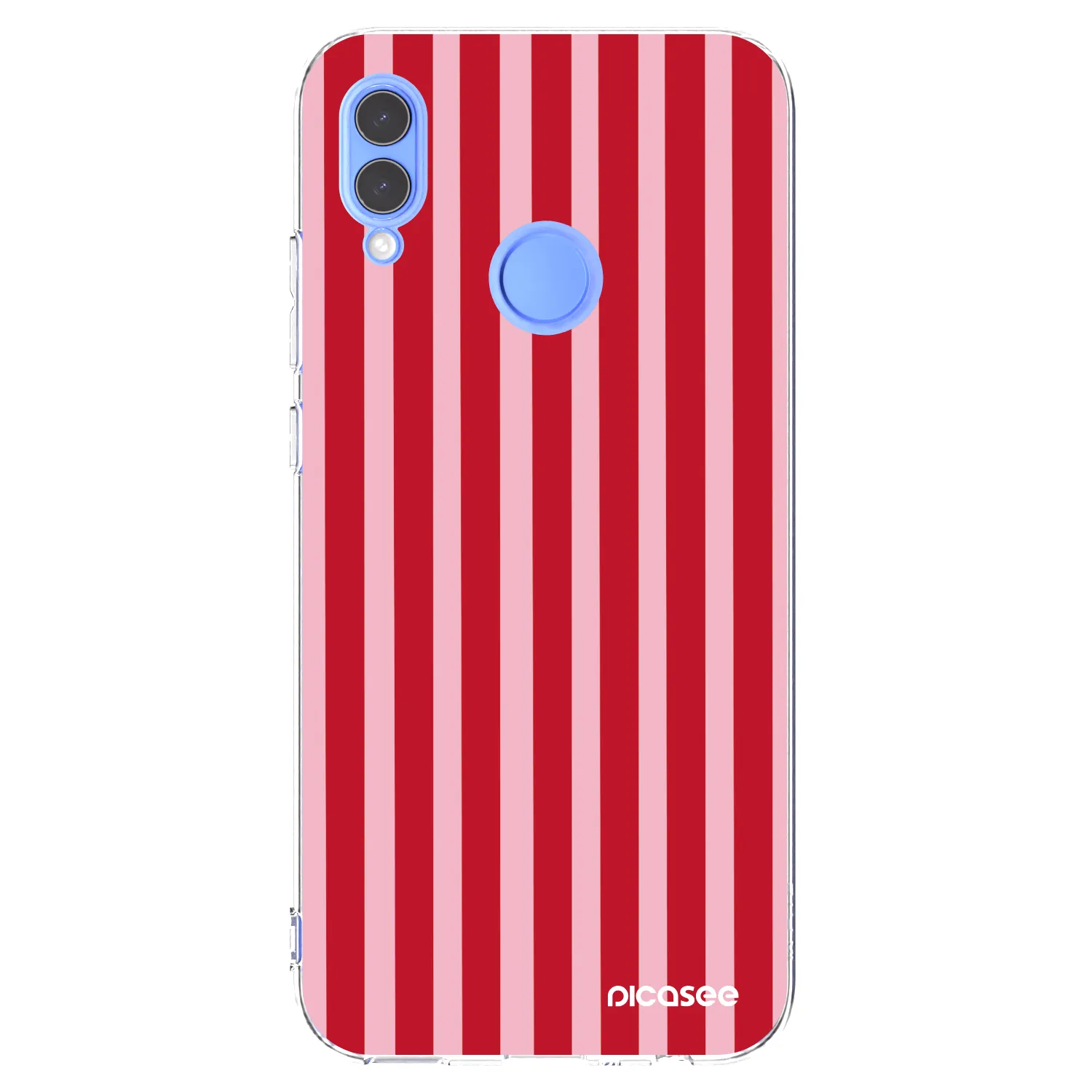 Picasee átlátszó szilikon tok az alábbi mobiltelefonokra Honor 10 Lite - Lines red