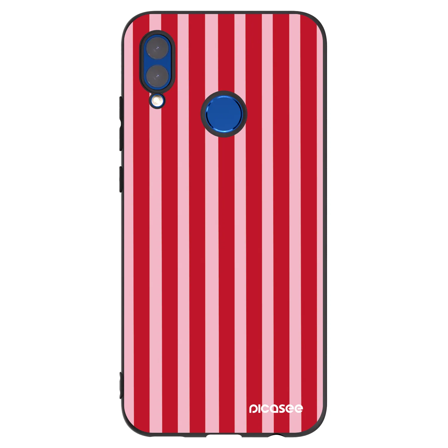 Picasee fekete szilikon tok az alábbi mobiltelefonokra Honor 10 Lite - Lines red