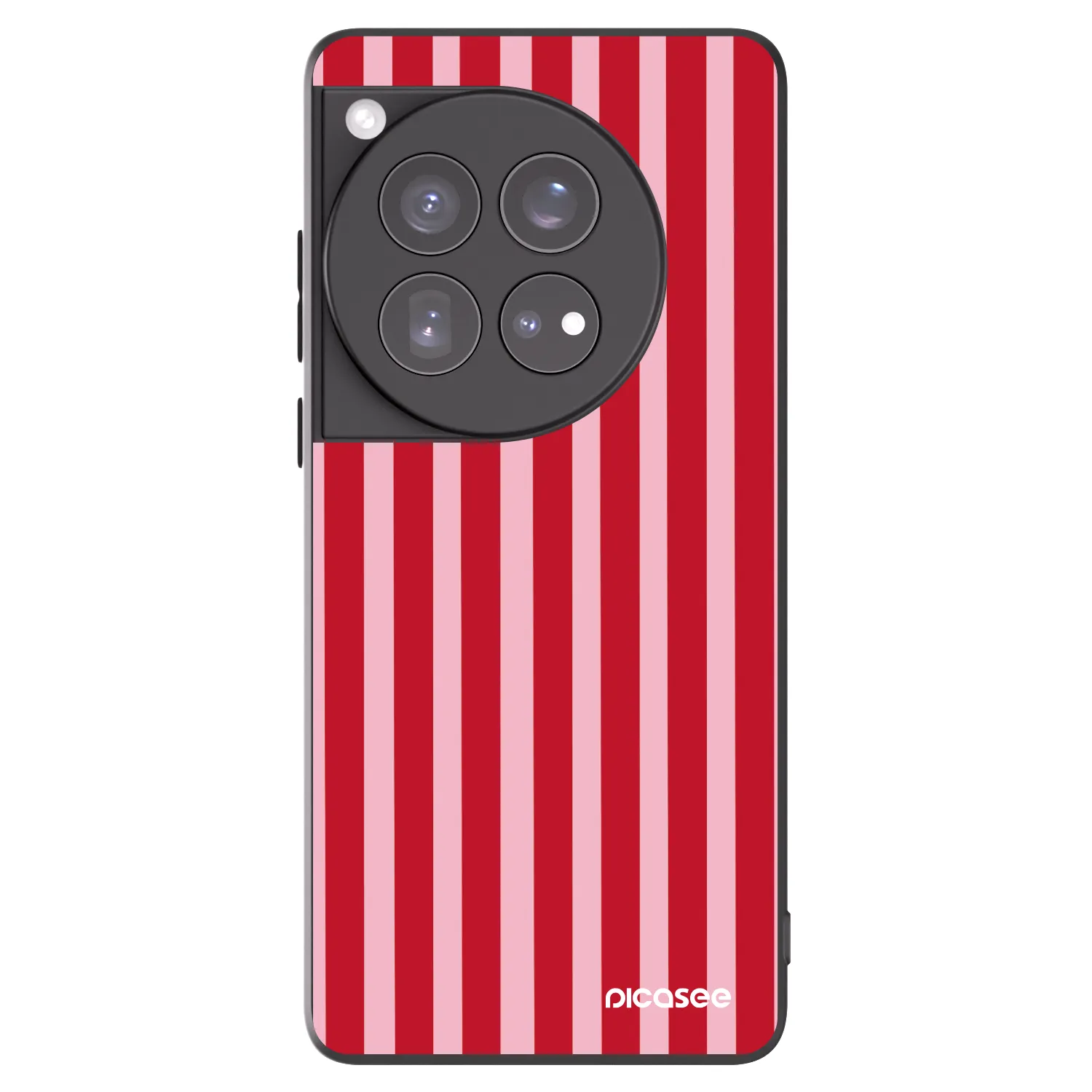 Picasee fekete szilikon tok az alábbi mobiltelefonokra OnePlus 12 5G - Lines red