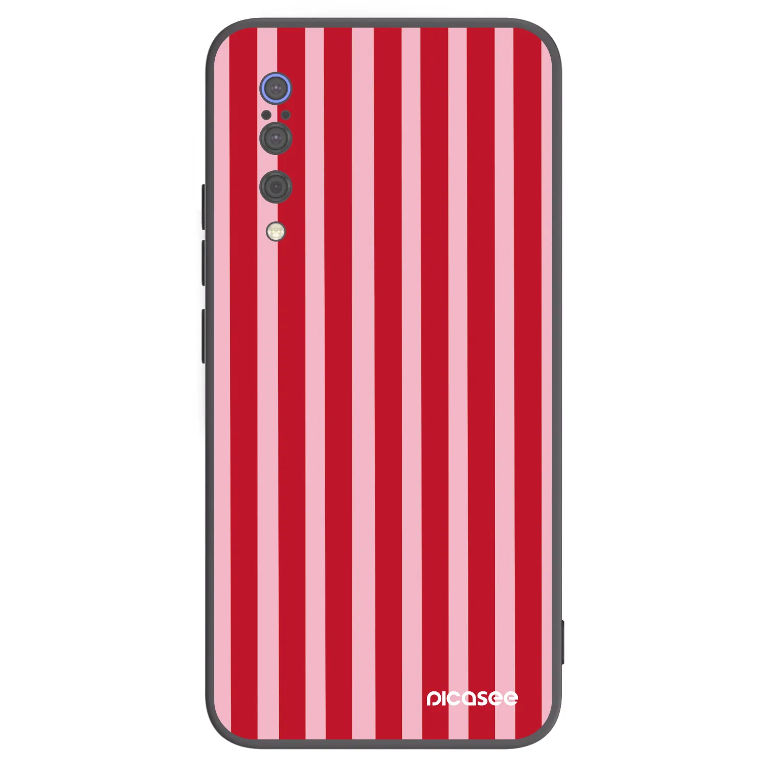 Picasee fekete szilikon tok az alábbi mobiltelefonokra Xiaomi Mi 9 - Lines red