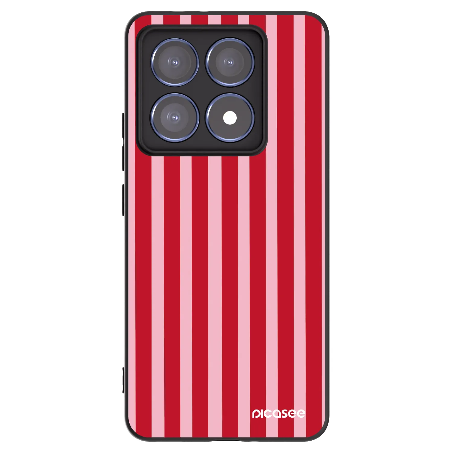 Picasee fekete szilikon tok az alábbi mobiltelefonokra Xiaomi 14T Pro - Lines red