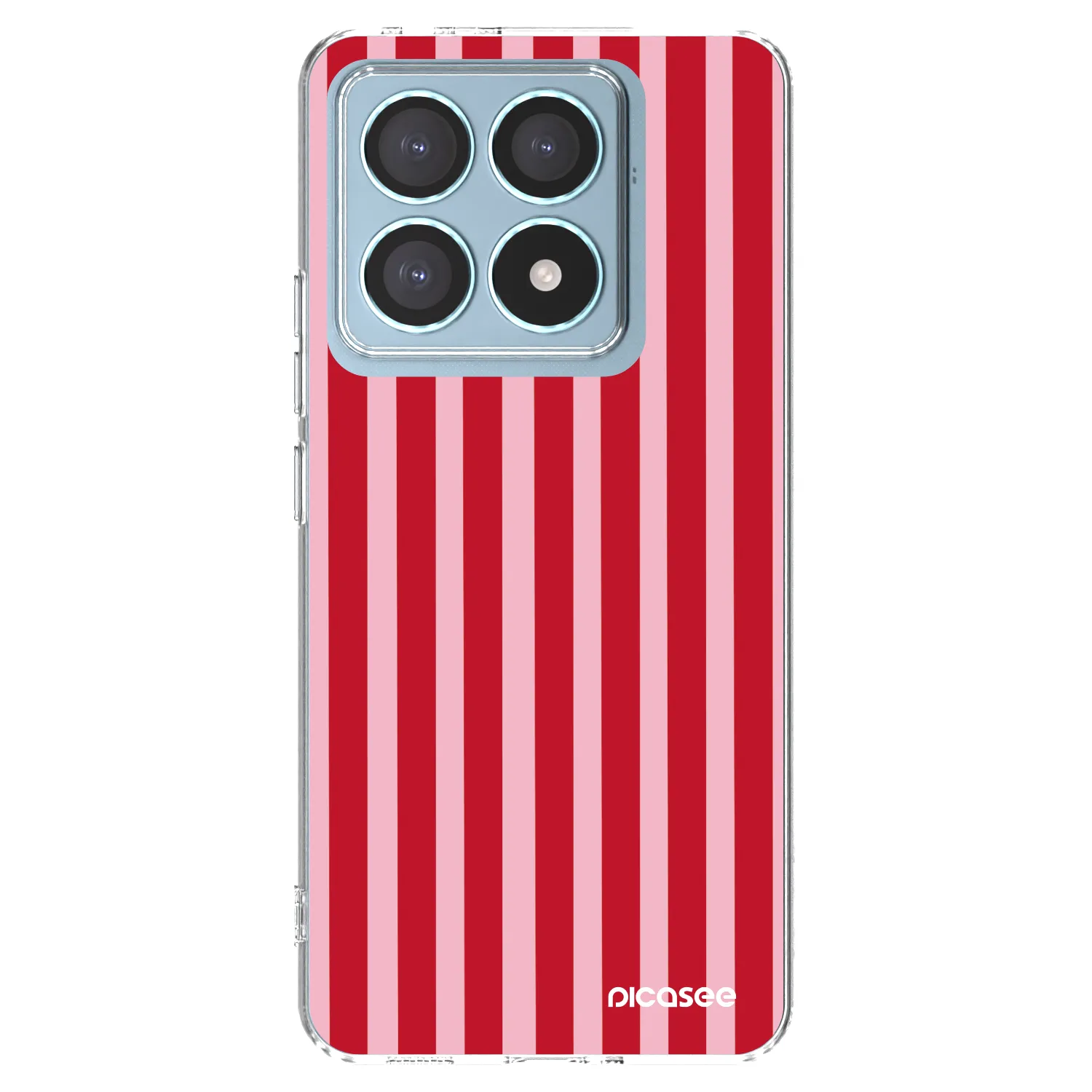 Picasee átlátszó szilikon tok az alábbi mobiltelefonokra Xiaomi 14T Pro - Lines red