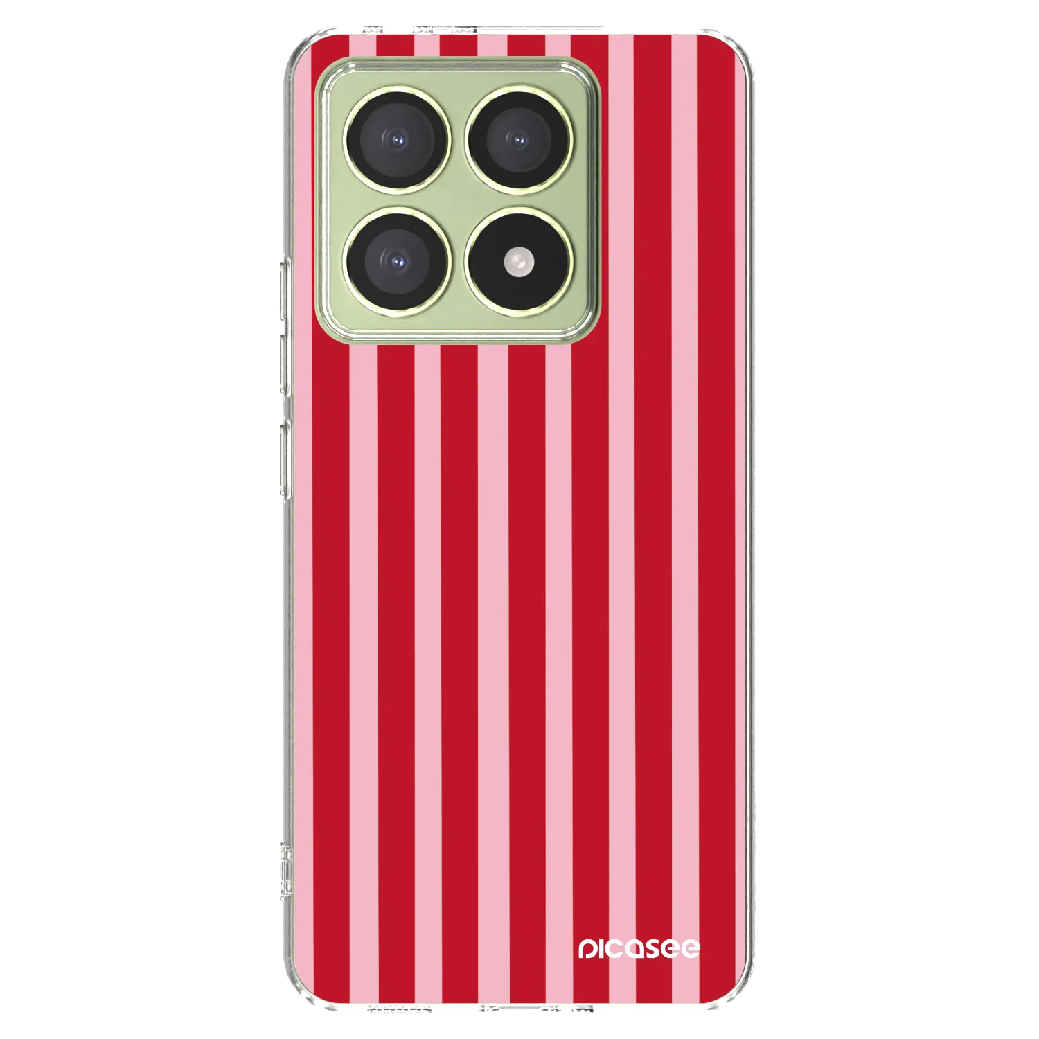 Picasee átlátszó szilikon tok az alábbi mobiltelefonokra Xiaomi 14T - Lines red