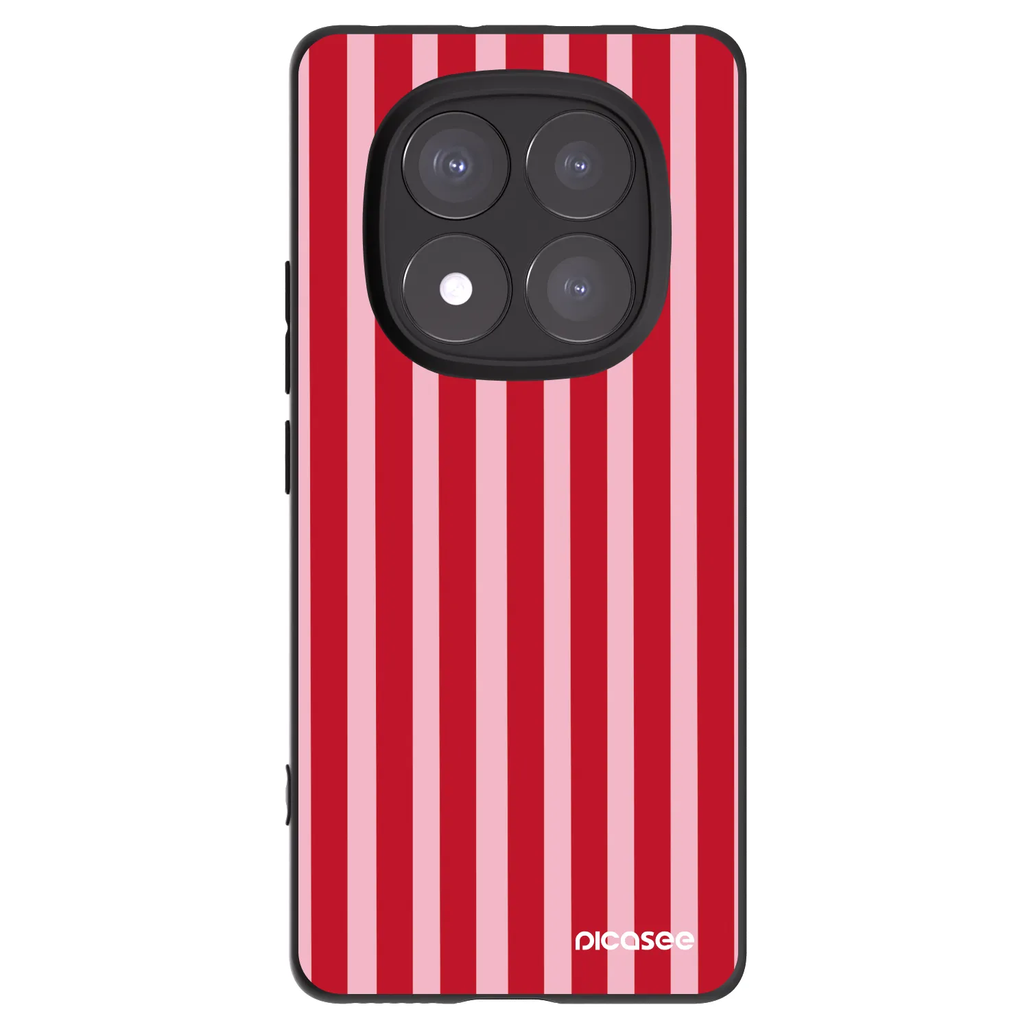 Picasee fekete szilikon tok az alábbi mobiltelefonokra Xiaomi Redmi Note 14 Pro 5G - Lines red