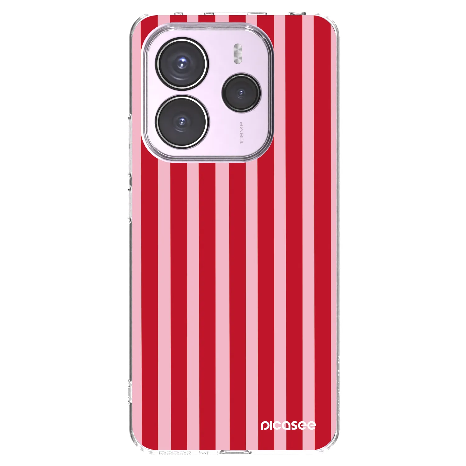 Picasee átlátszó szilikon tok az alábbi mobiltelefonokra Xiaomi Redmi Note 14 5G - Lines red