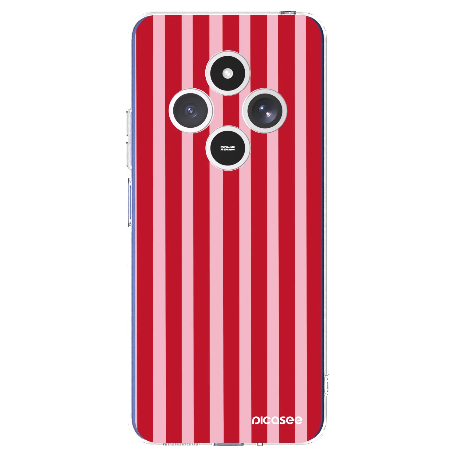 Picasee átlátszó szilikon tok az alábbi mobiltelefonokra Xiaomi Redmi 14C - Lines red